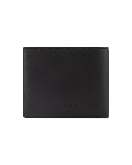 Cross Soft Grain Leather Two-Tone 8Cc Bifold Wallet - Black/Mocha