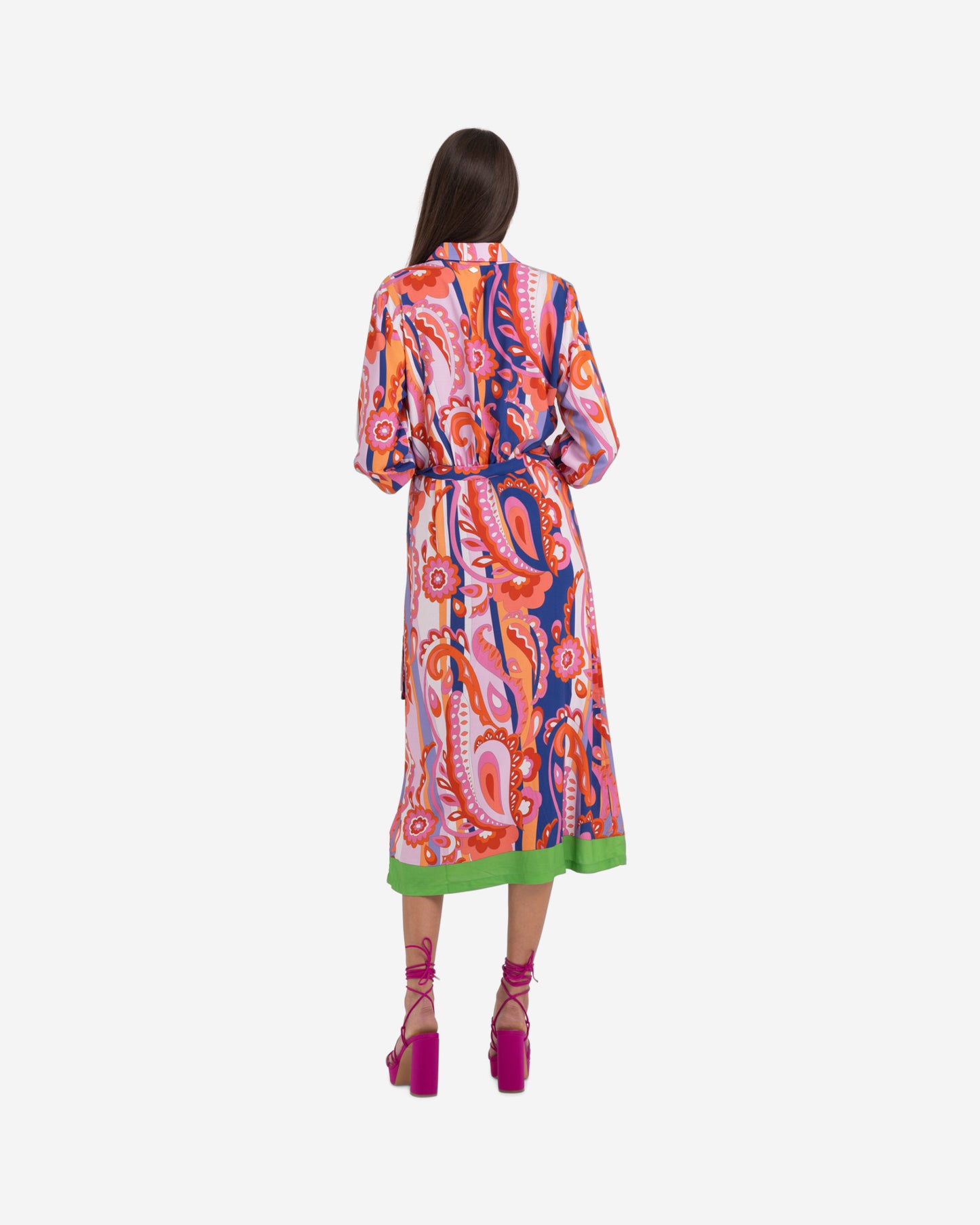 Viscose Shirt-Dress With All-Over Print