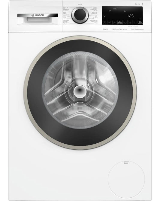 Bosch Front Load Washing Machine, WGA14400GC, 9kg, 1400RPM, Touch Control, White German Engineering – WGA14400GC