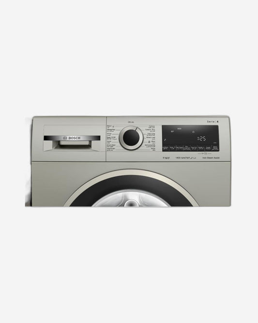 Bosch Series 4 Front Load Washing Machine Touch Control & LED Display 9 kg & 1400 RPM Silver Inox – WGA1440XGC (ESMA Certified)