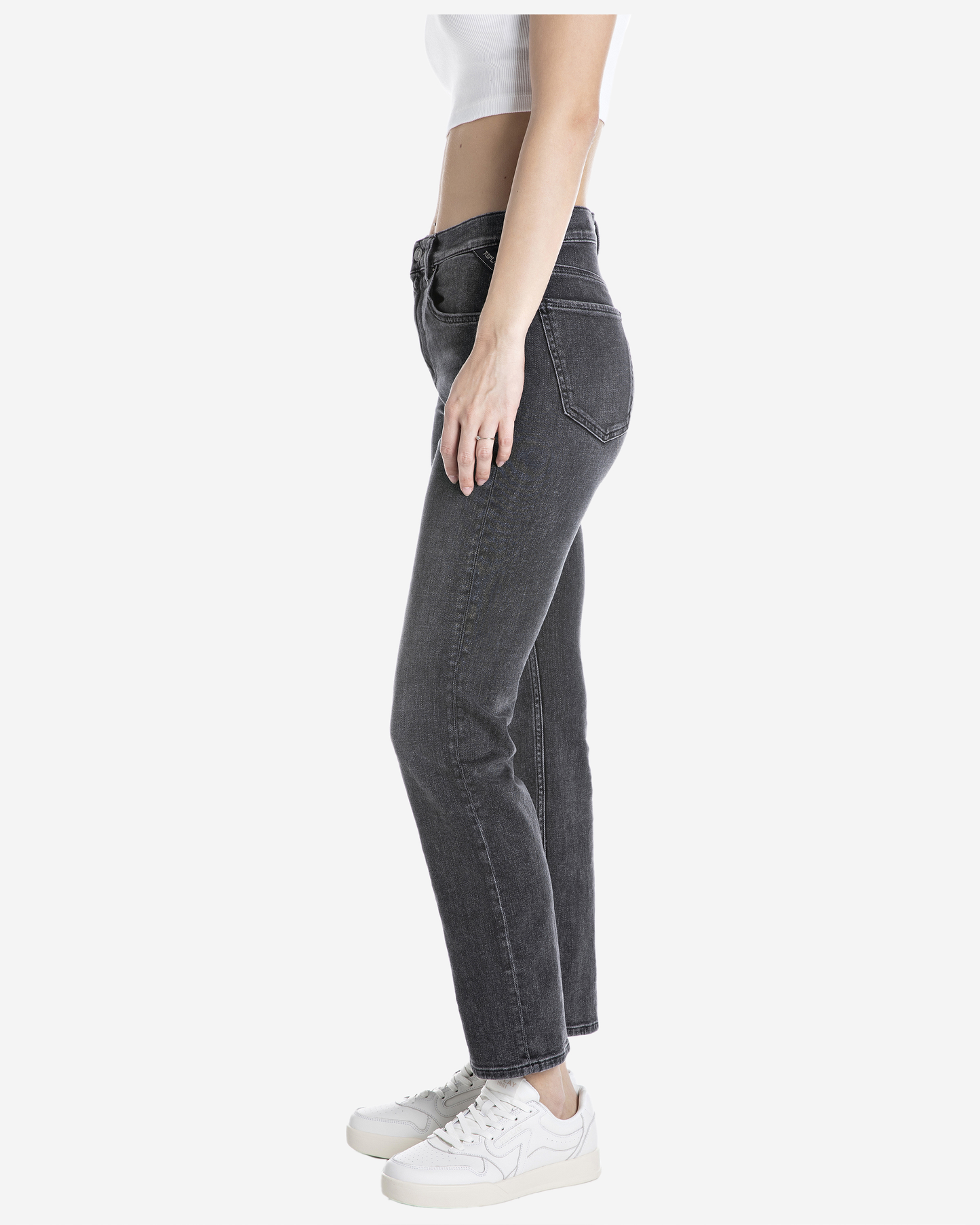 Replay Maijke Straight-Fit Jeans - Black Delave