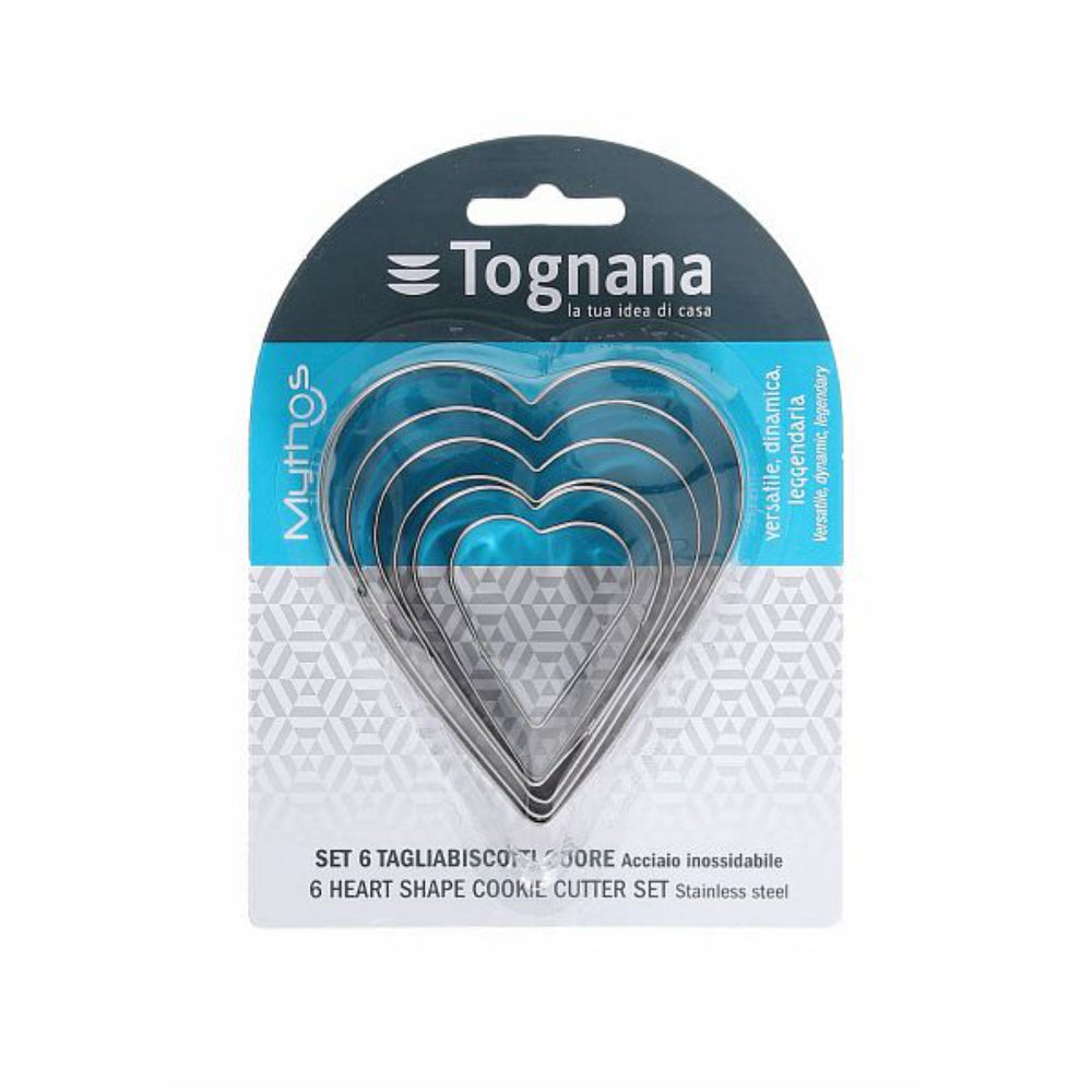 Tognana Set 6 Cookie Cutters -Heart