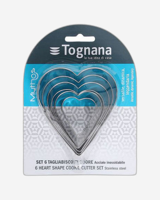 Tognana Set 6 Cookie Cutters -Heart