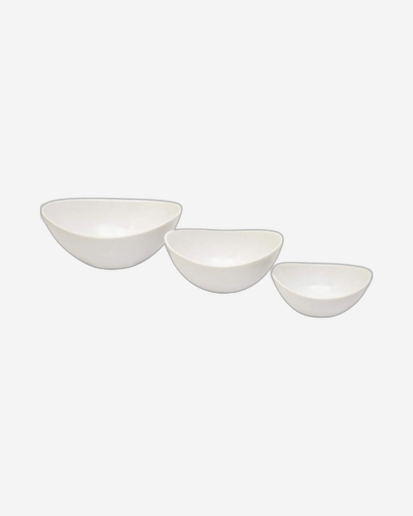 Shallow White Porcelain 3-Tier Serving Bowls, Elegant Multi-Tiered Serving Set for Snacks, Fruits, Desserts & More