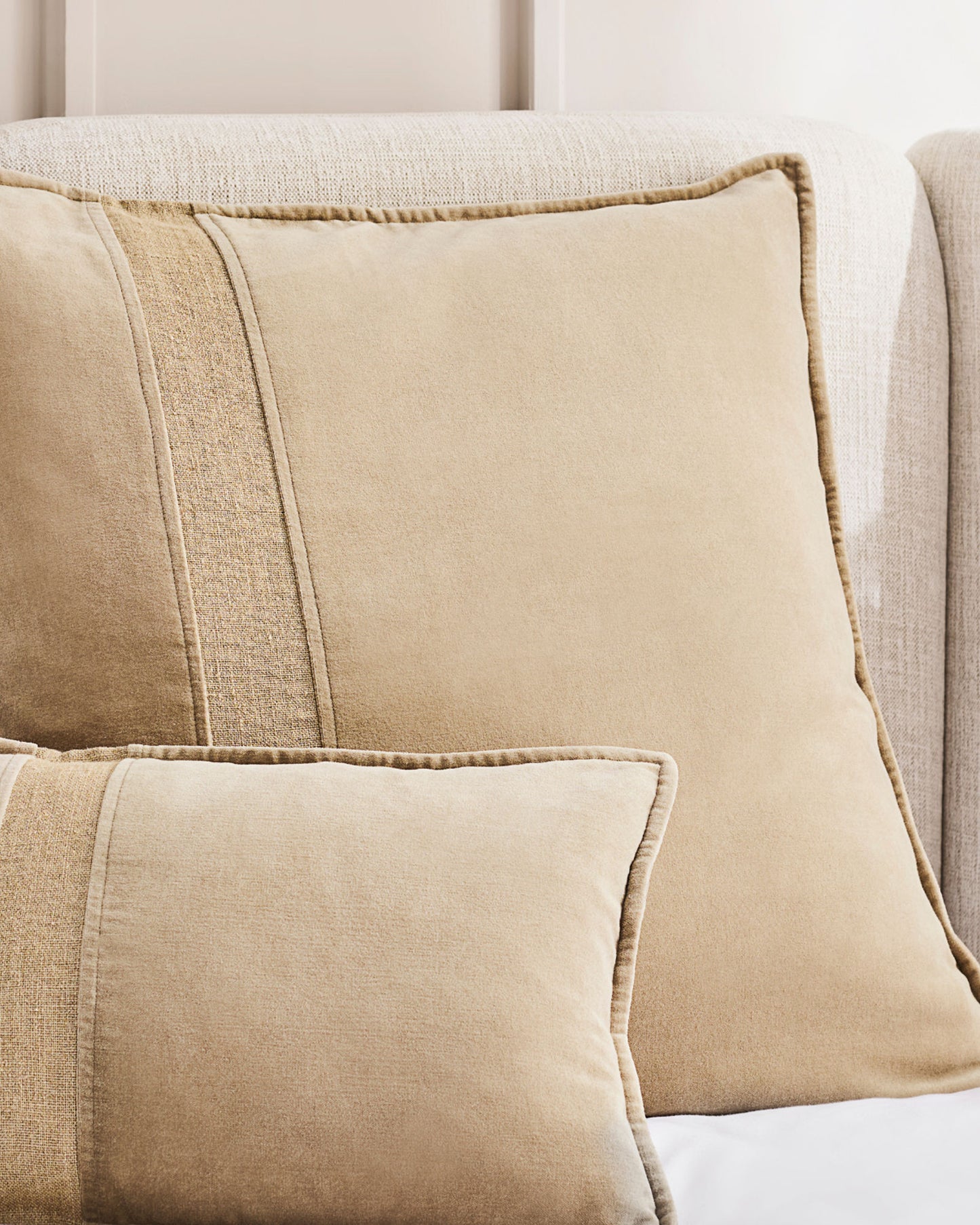 Christy "Antibes" Decorative Filled Cushion in Sand (Taupe)