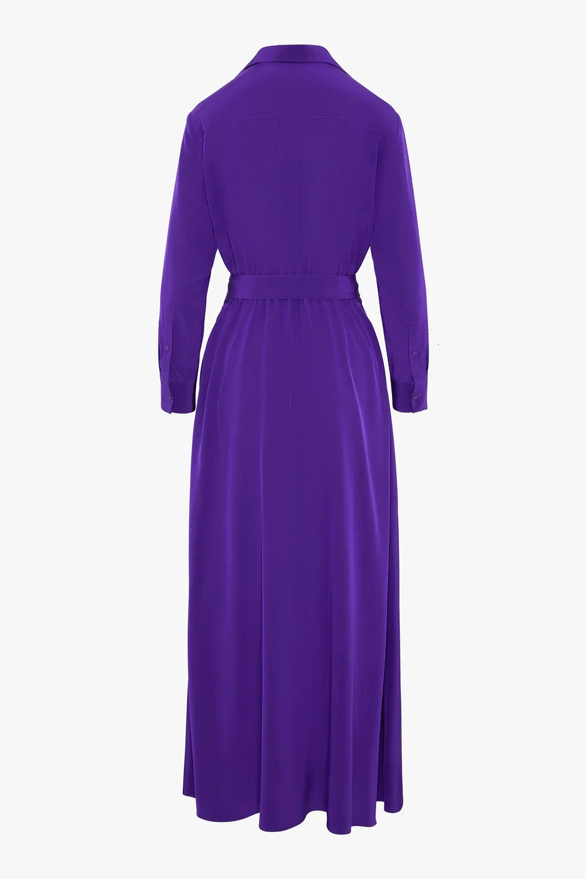 Celia Maxi Silk Wrap Dress in Red