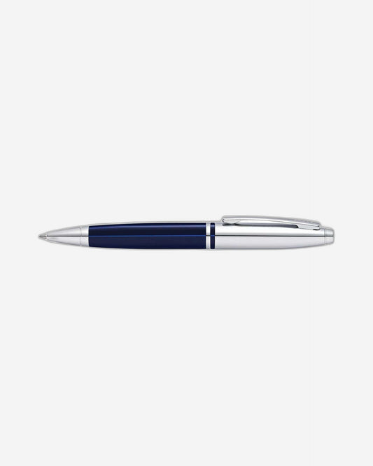 Cross Calais Chrome And Blue Lacquer Ballpoint Pen - AT0112-3