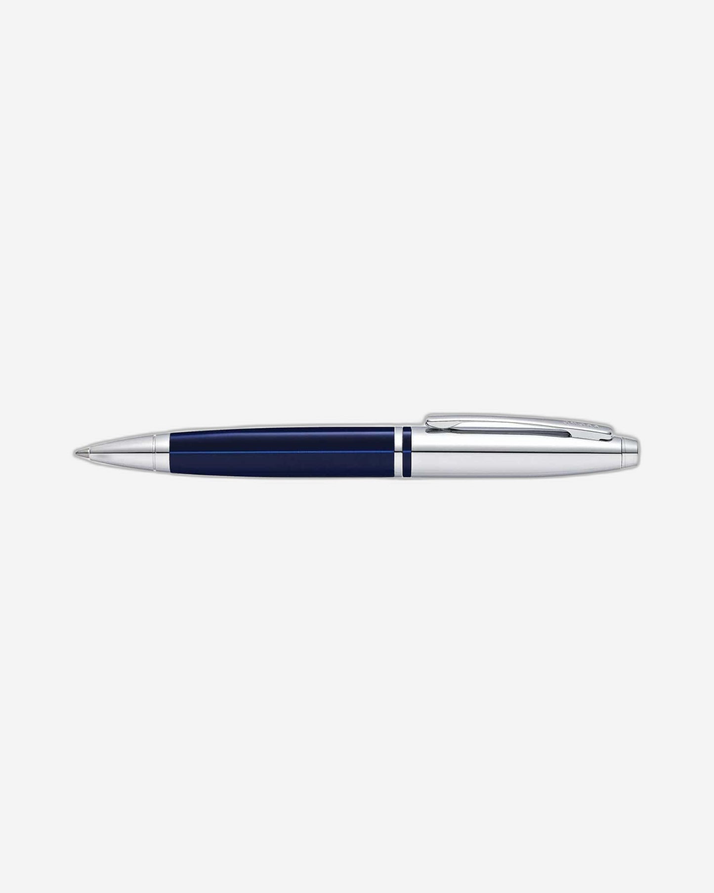 Cross Calais Chrome And Blue Lacquer Ballpoint Pen - AT0112-3