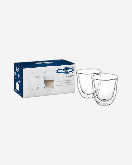 De'Longhi 2 Piece Cappuccino Glass Set
