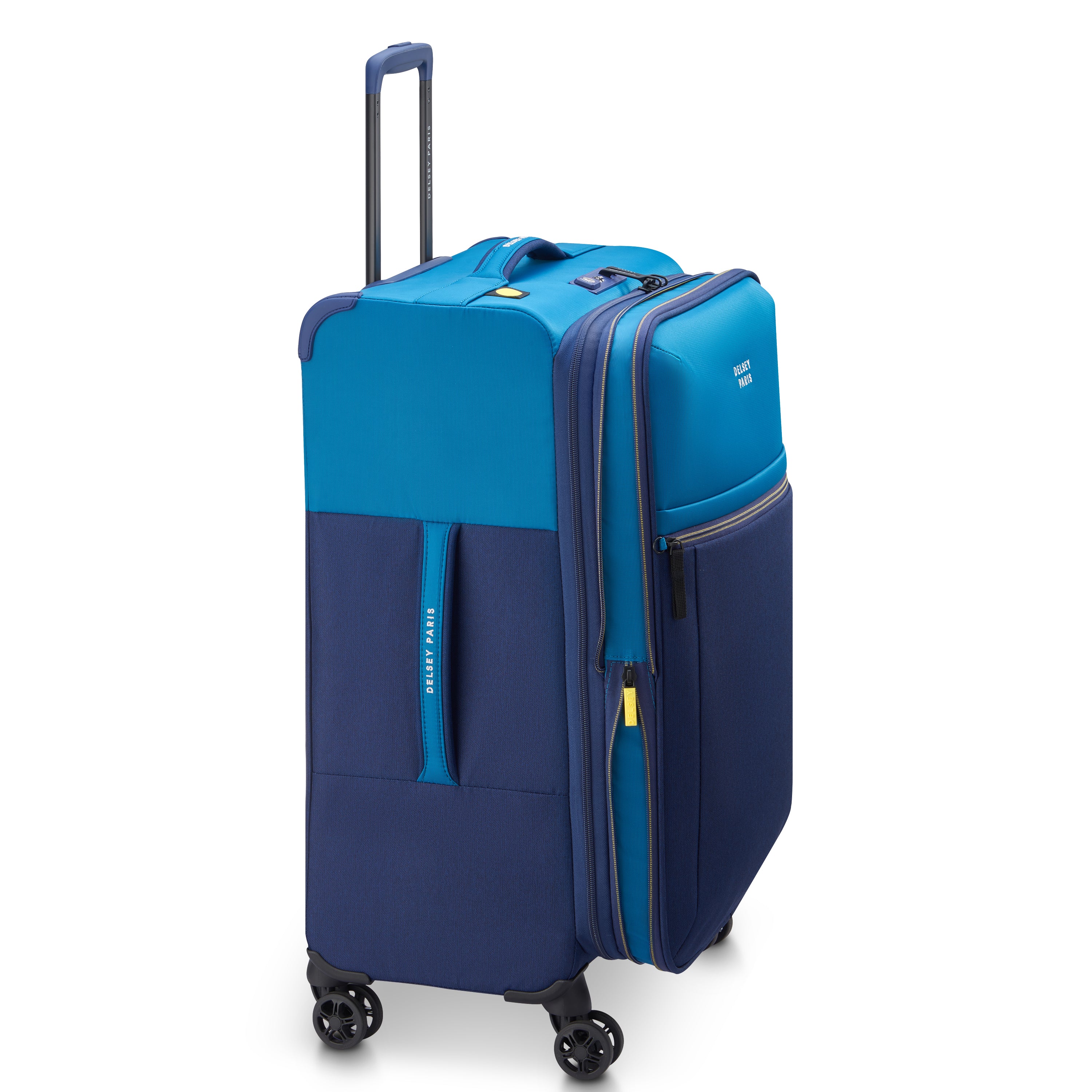 Delsey Paris Brochant 3.0 Softcase Expandable 4 Double Wheel Luggage Trolley