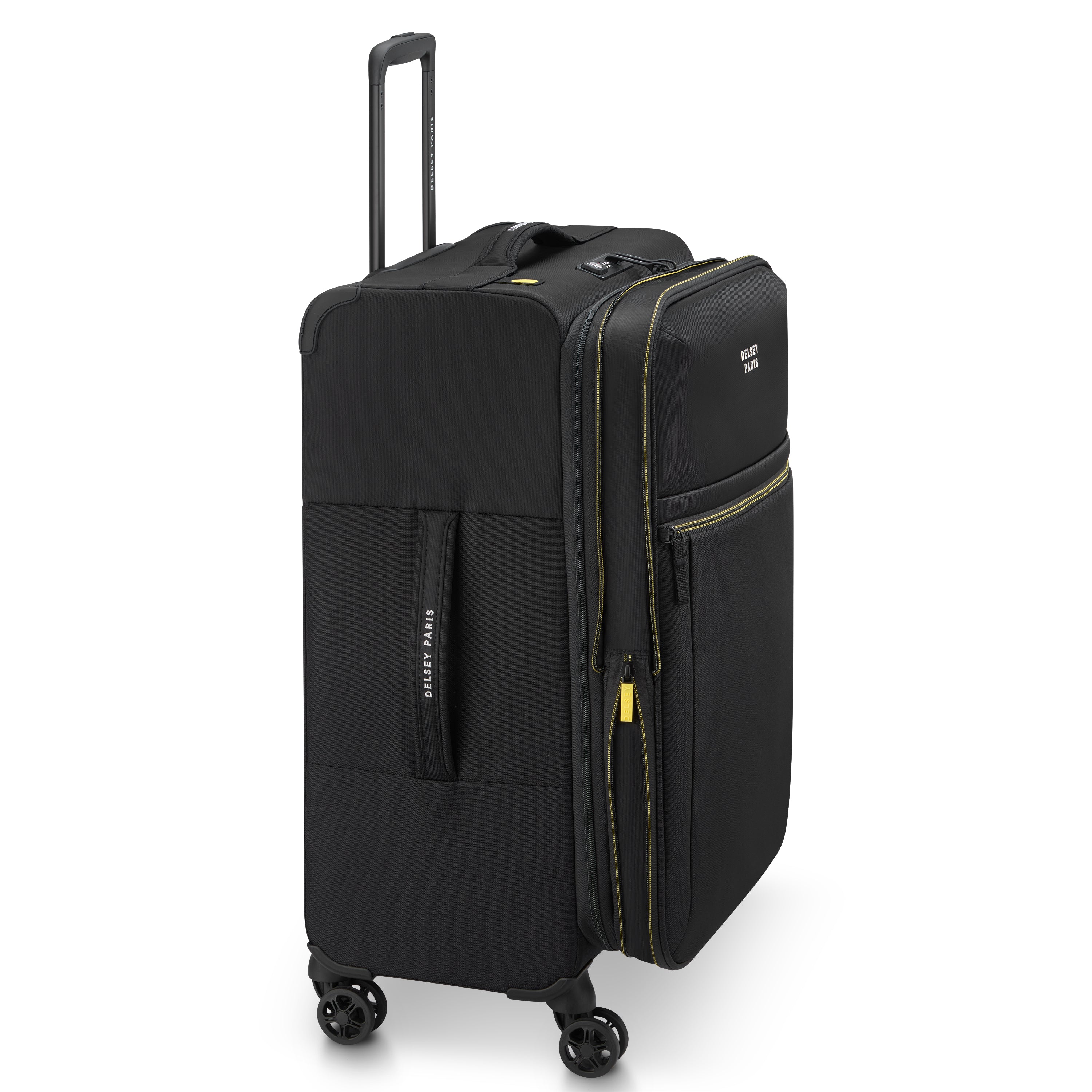 Delsey Paris Brochant 3.0 Softcase Expandable 4 Double Wheel Luggage Trolley