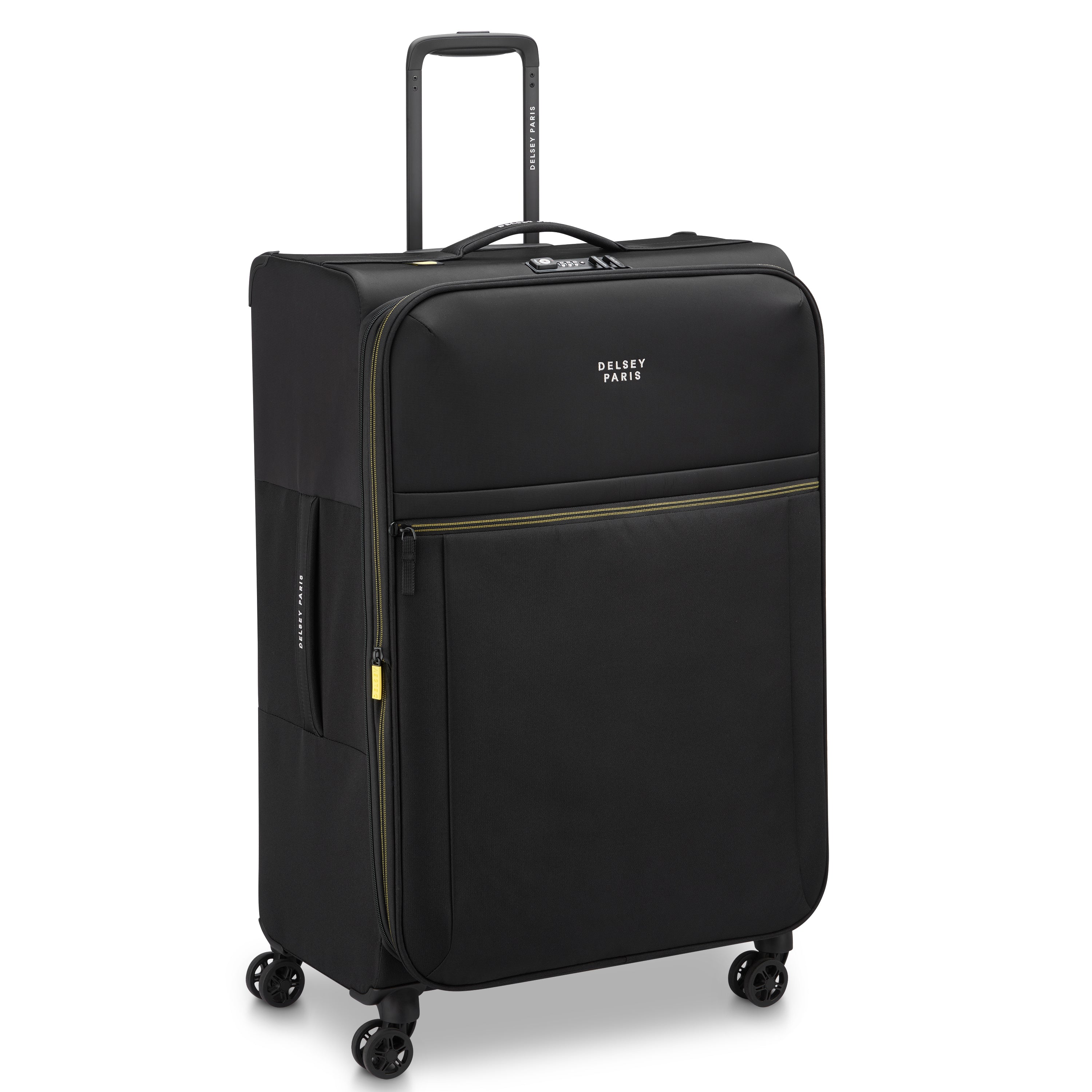 Delsey Paris Brochant 3.0 Softcase Expandable 4 Double Wheel Luggage Trolley