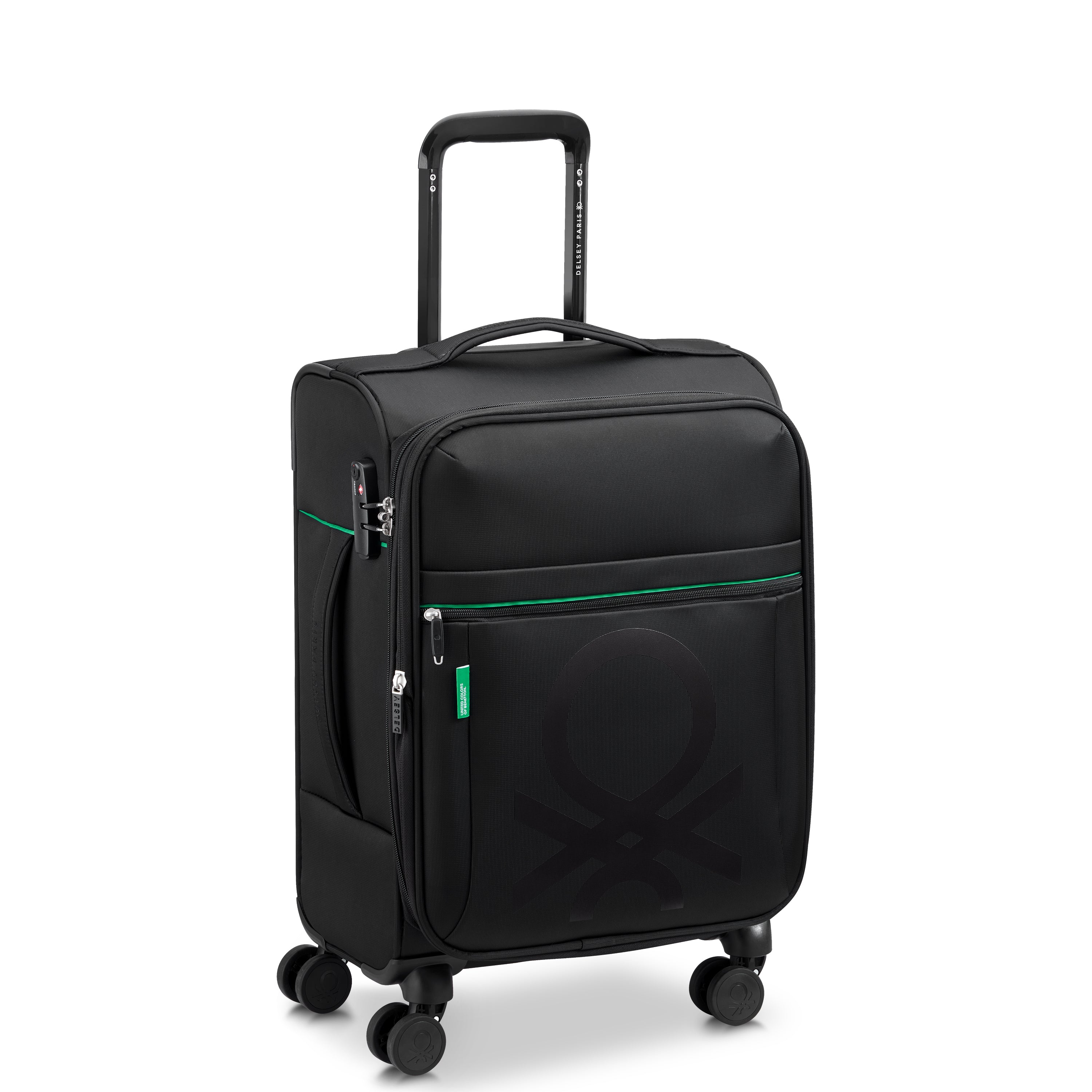 UCB Color Block 4 Double Wheel Softcase Expandable Luggage Trolley