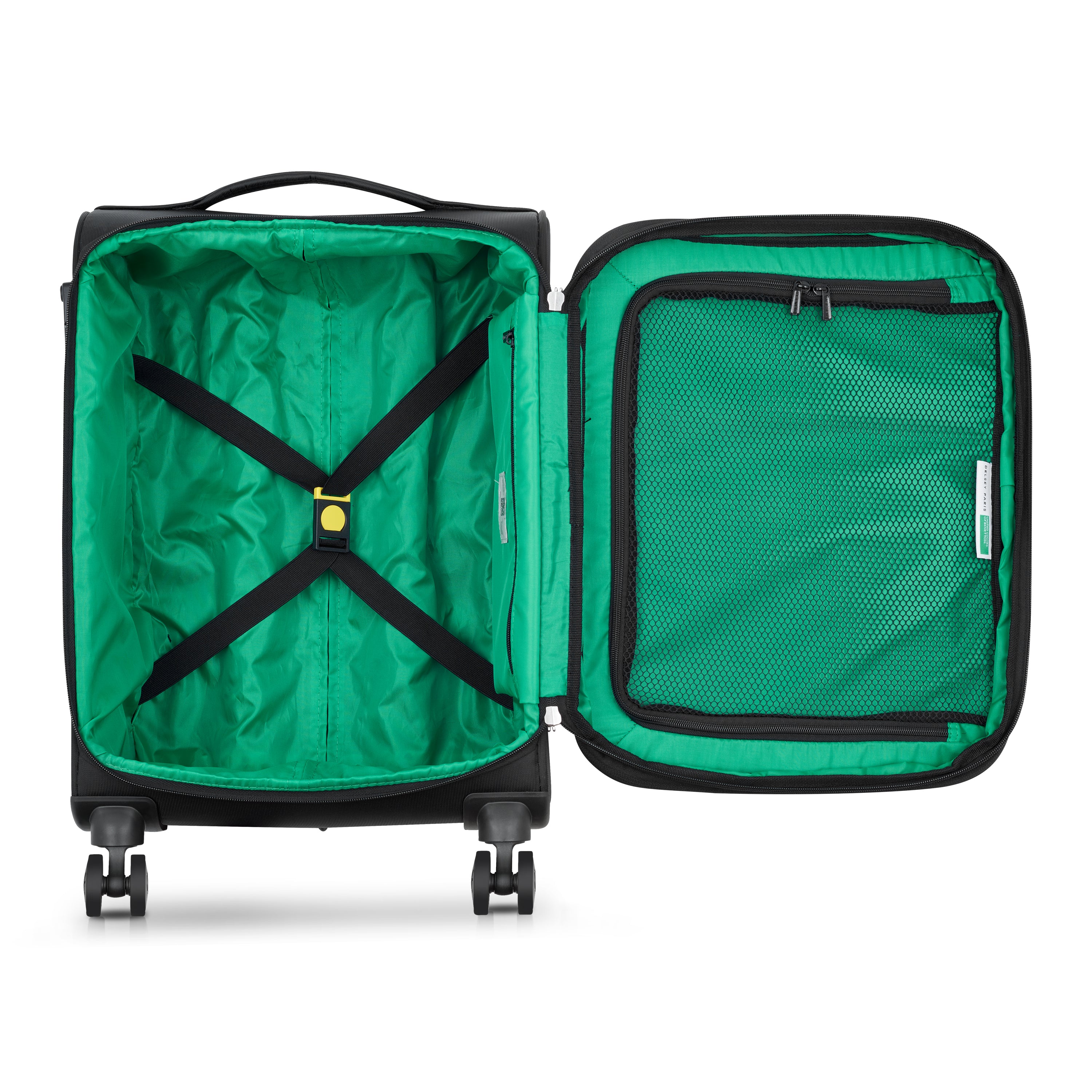UCB Color Block 4 Double Wheel Softcase Expandable Luggage Trolley