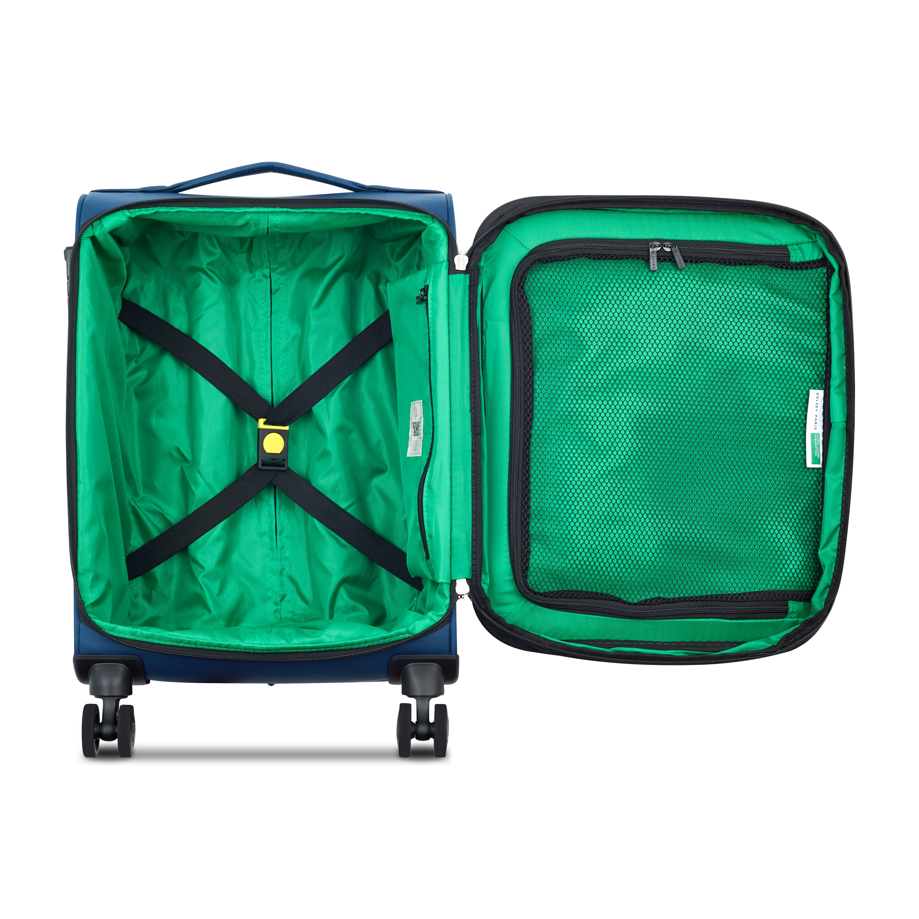 UCB Color Block 4 Double Wheel Softcase Expandable Luggage Trolley