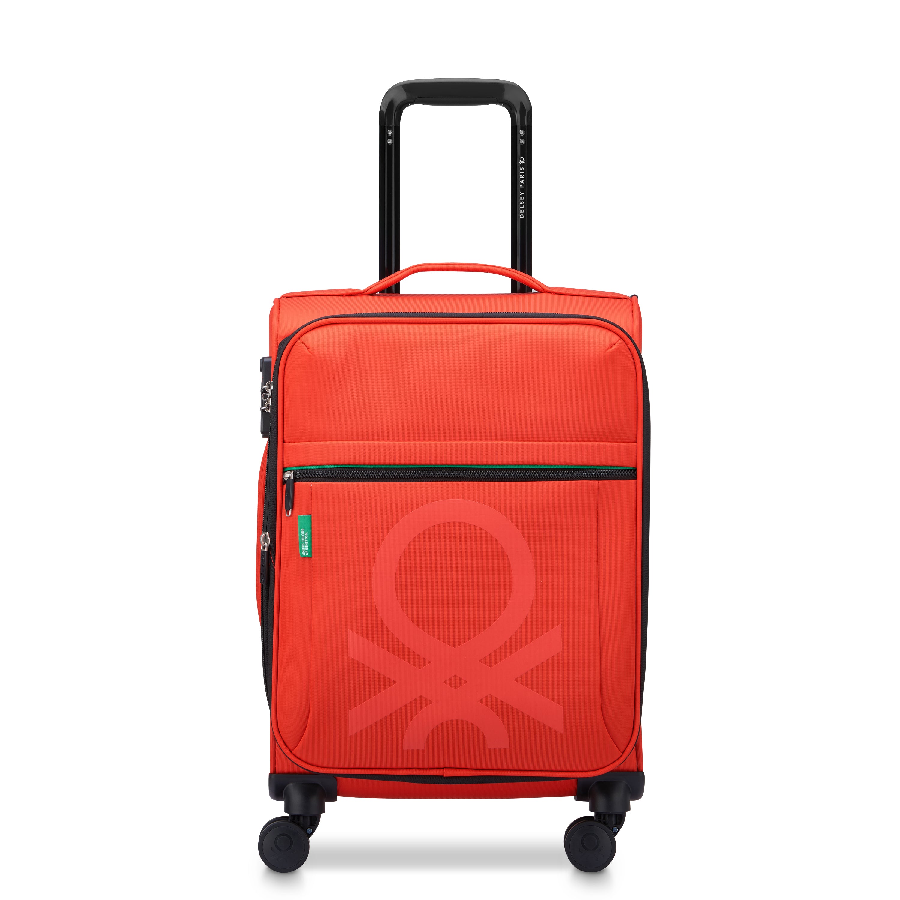 UCB Color Block 4 Double Wheel Softcase Expandable Luggage Trolley
