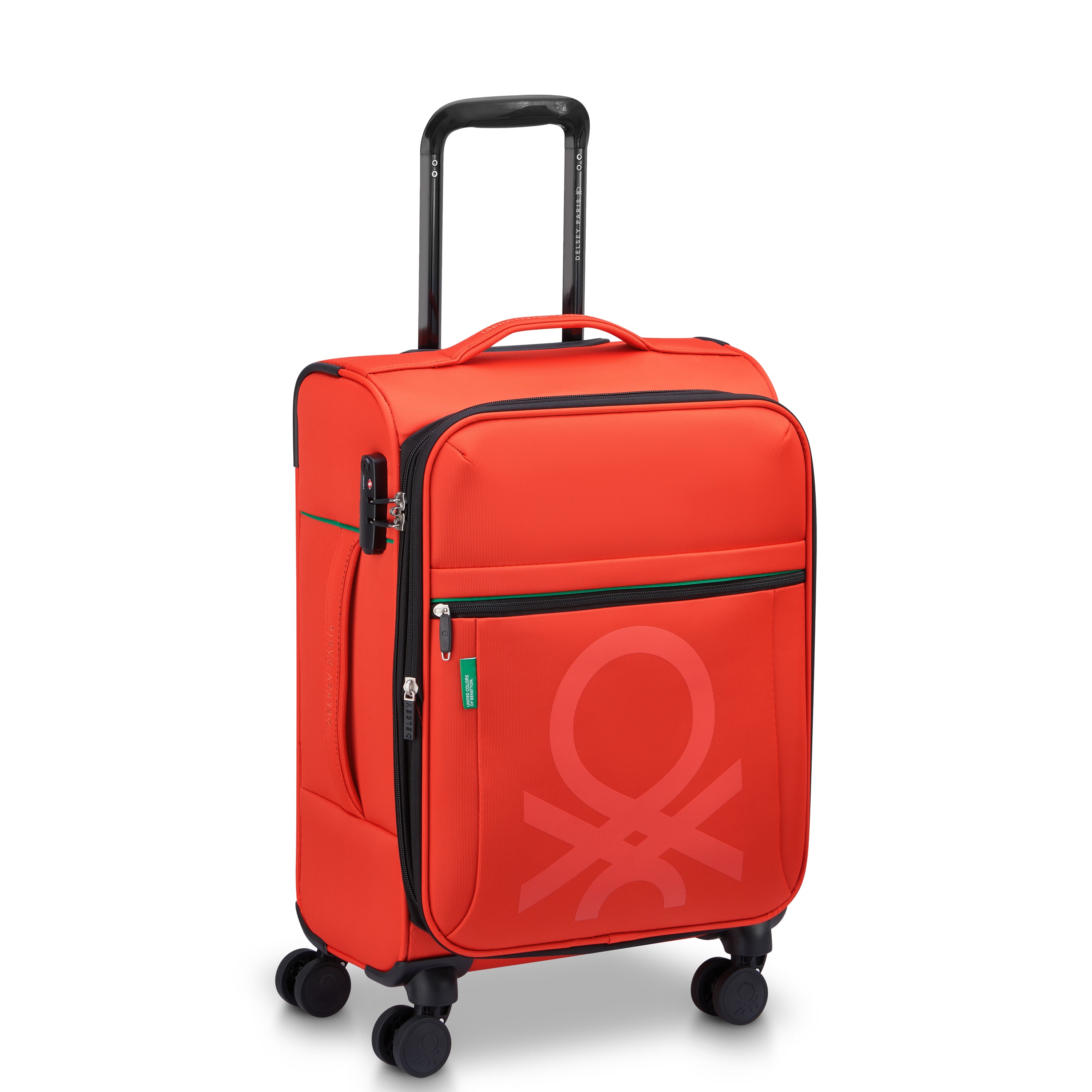 UCB Color Block 4 Double Wheel Softcase Expandable Luggage Trolley