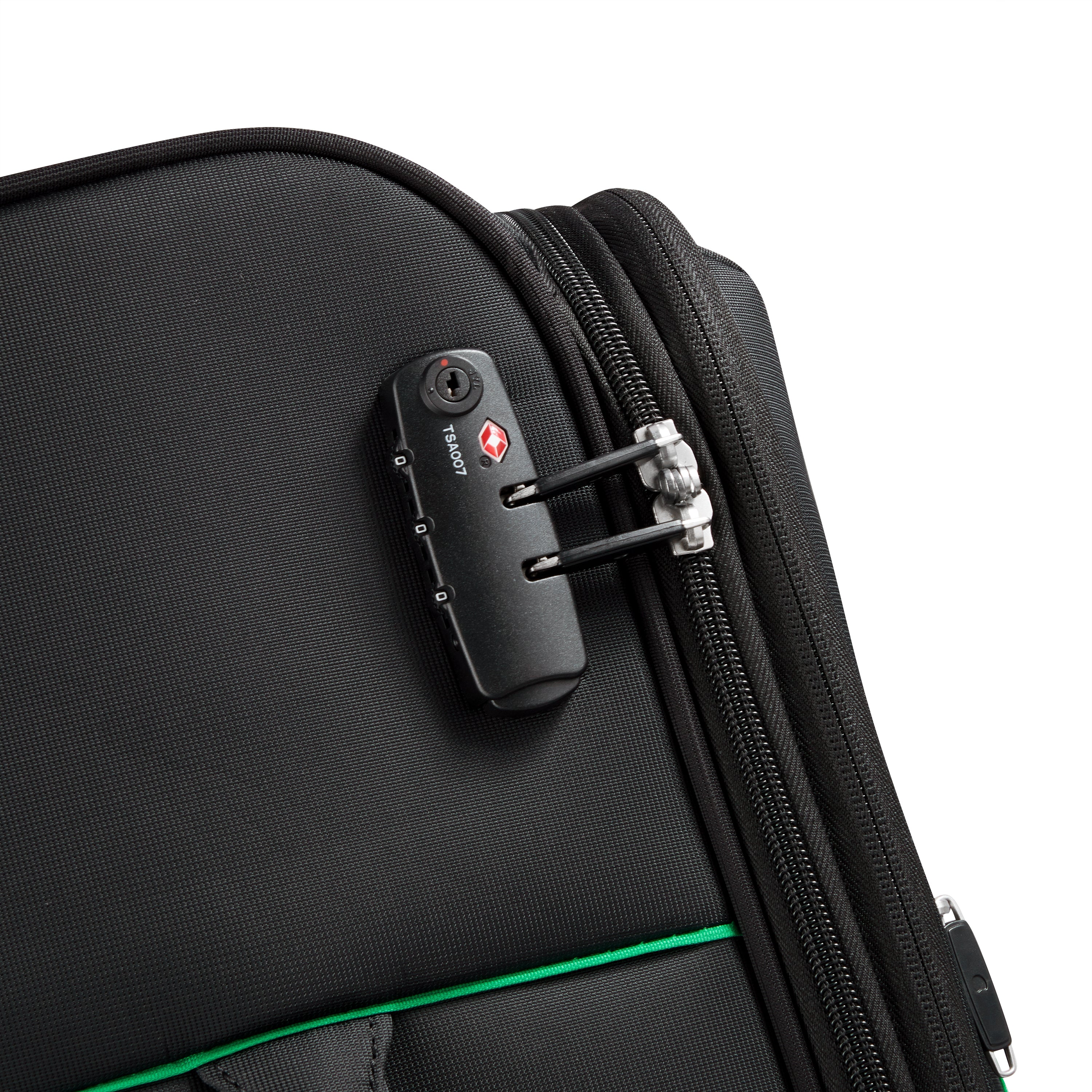 UCB Color Block 4 Double Wheel Softcase Expandable Luggage Trolley