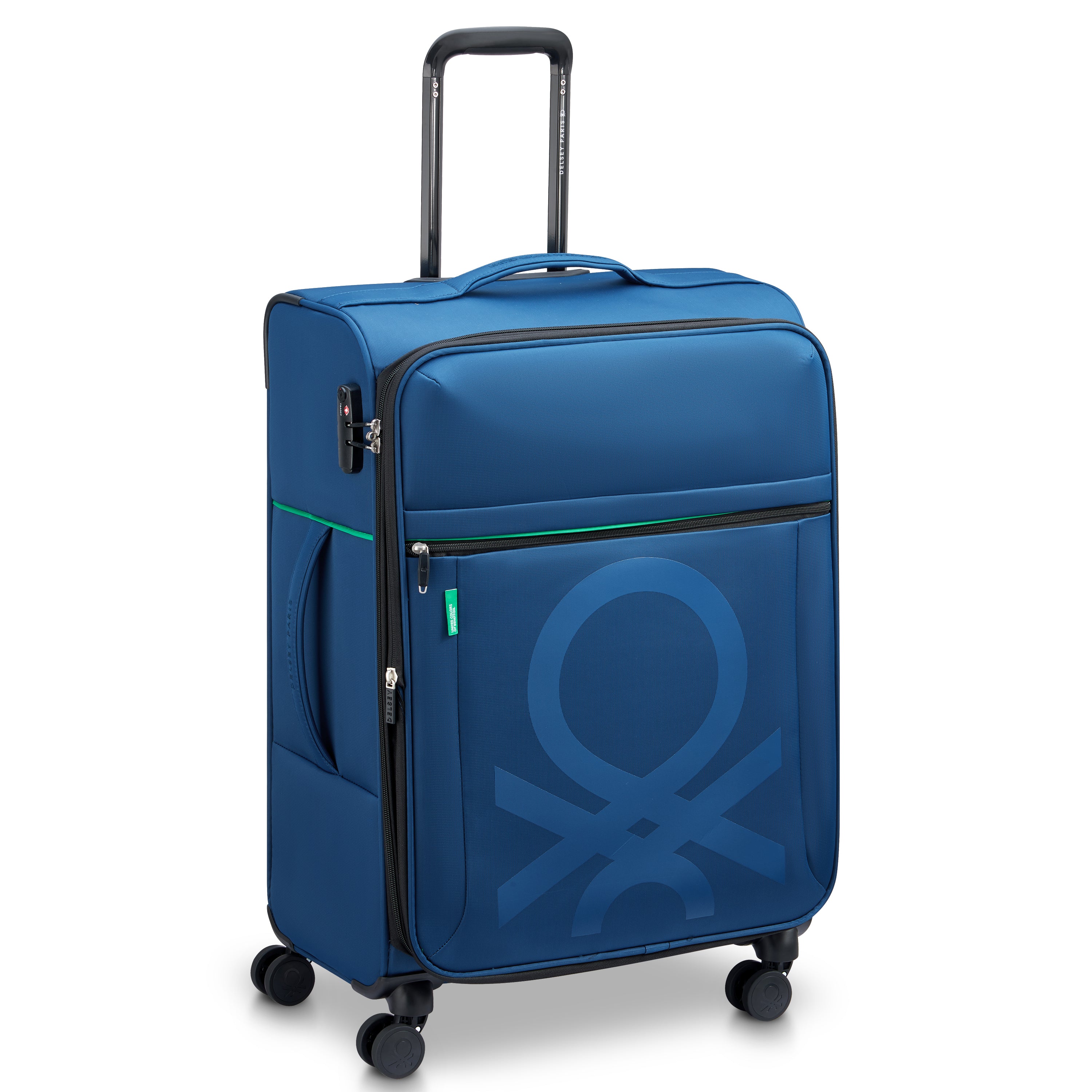 UCB Color Block 4 Double Wheel Softcase Expandable Luggage Trolley