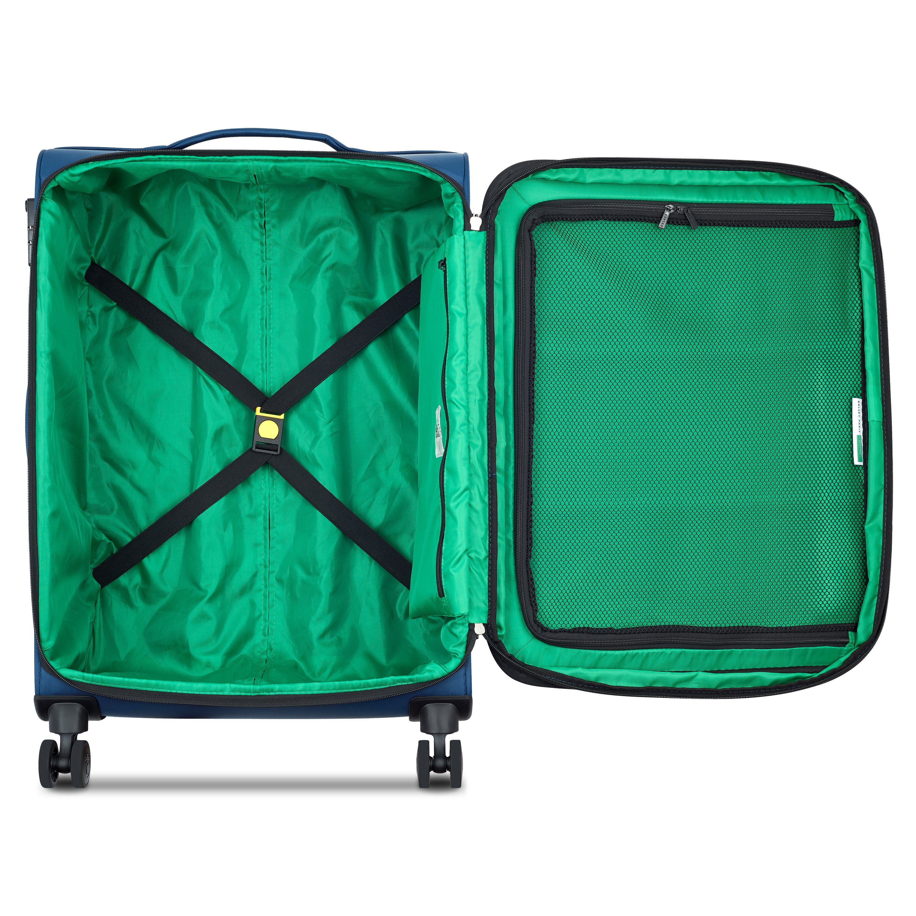 UCB Color Block 4 Double Wheel Softcase Expandable Luggage Trolley