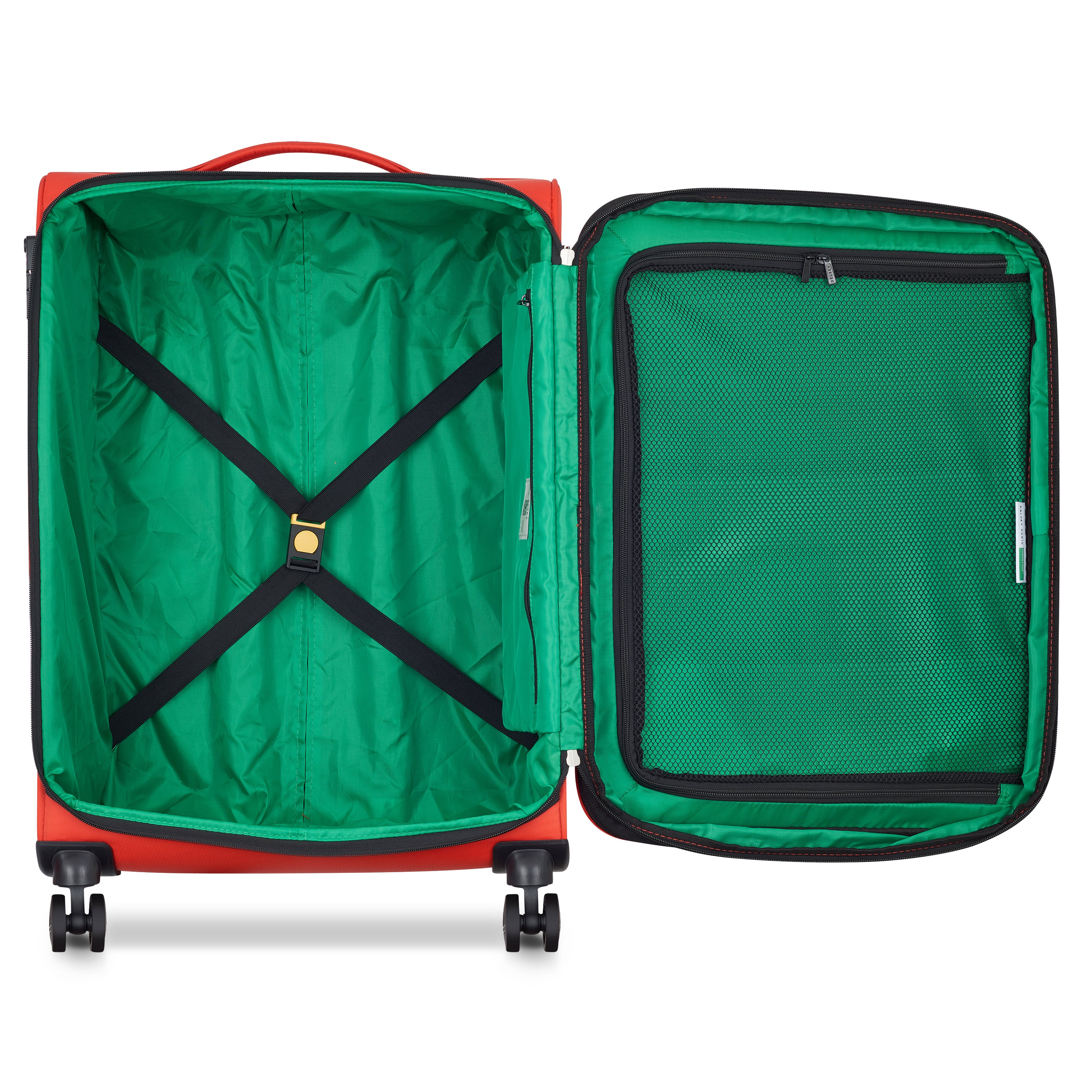 UCB Color Block 4 Double Wheel Softcase Expandable Luggage Trolley