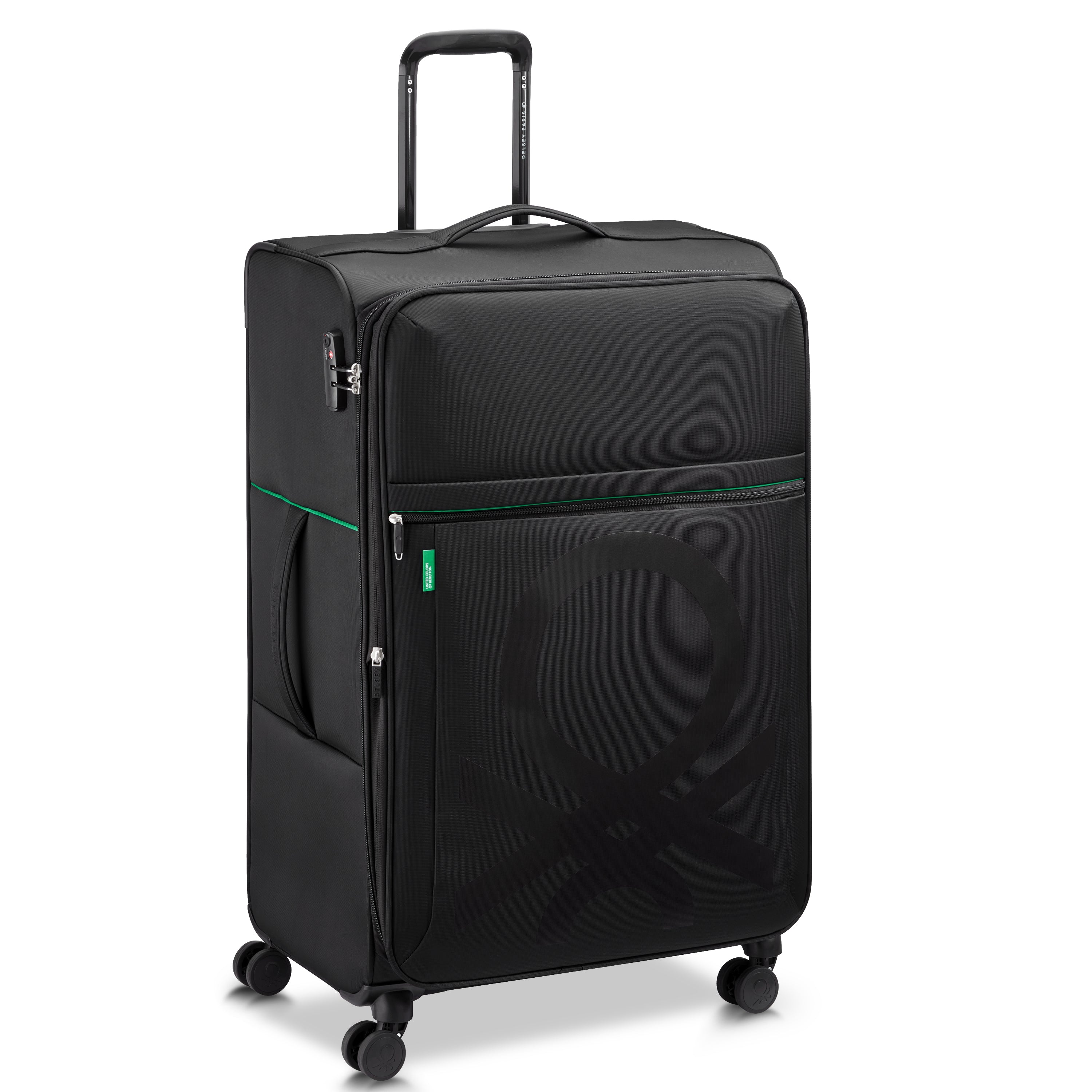 UCB Color Block 4 Double Wheel Softcase Expandable Luggage Trolley