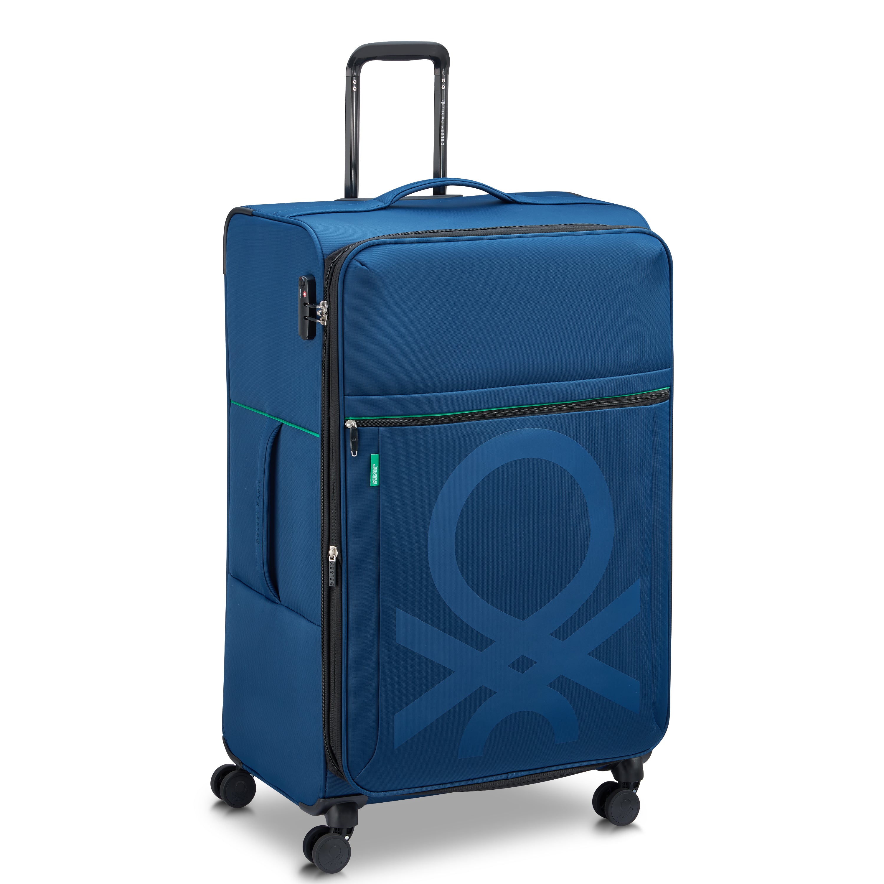 UCB Color Block 4 Double Wheel Softcase Expandable Luggage Trolley