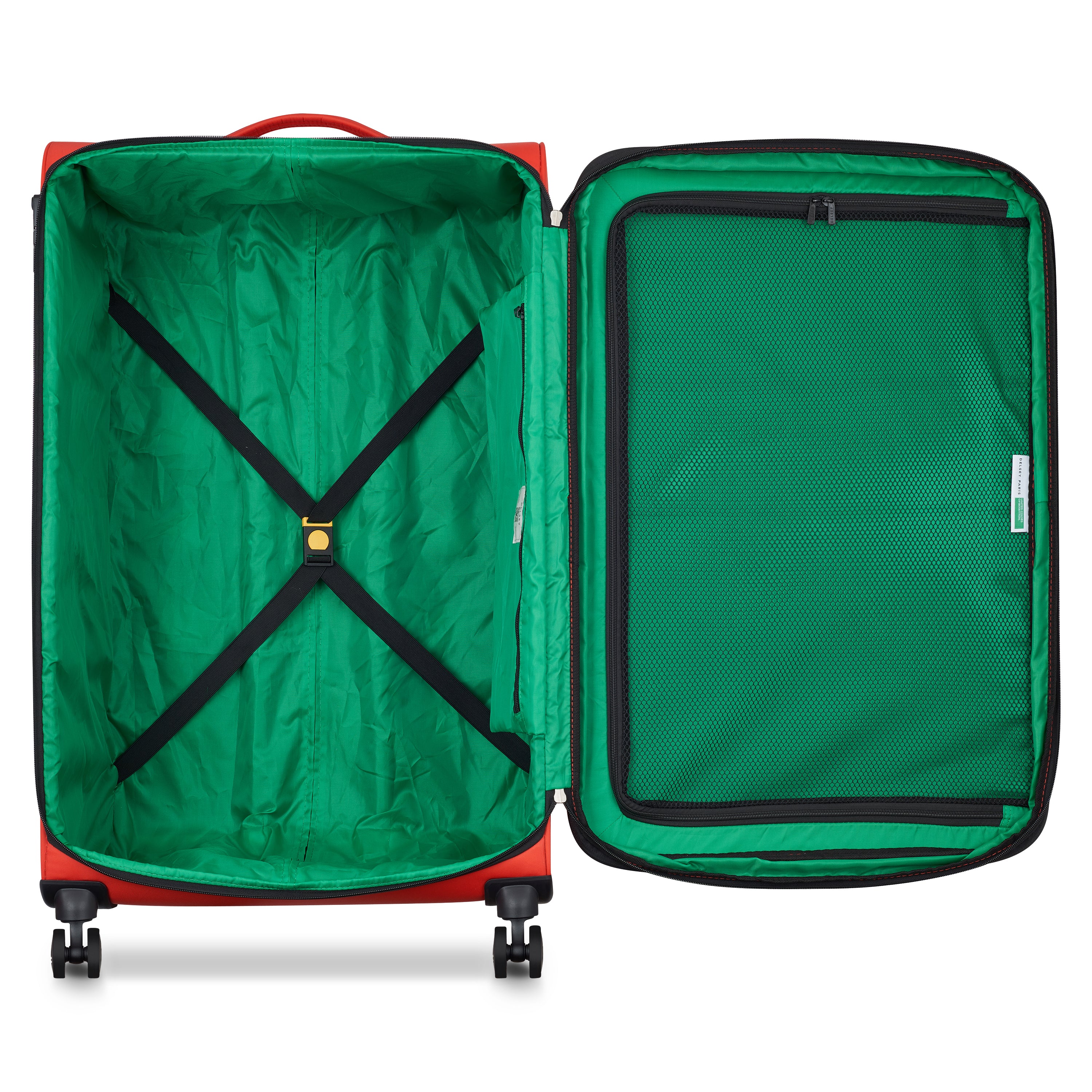 UCB Color Block 4 Double Wheel Softcase Expandable Luggage Trolley