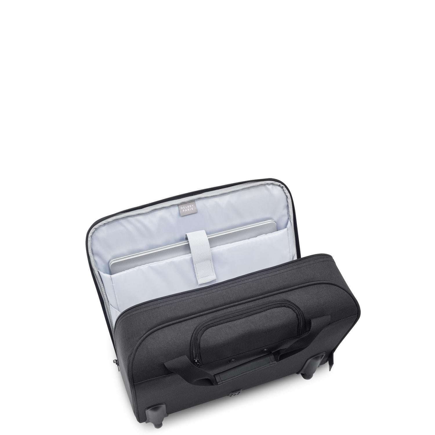 Delsey Paris Esplanade 2 Wheel Laptop Cabin Trolley Boardcase Deep Black