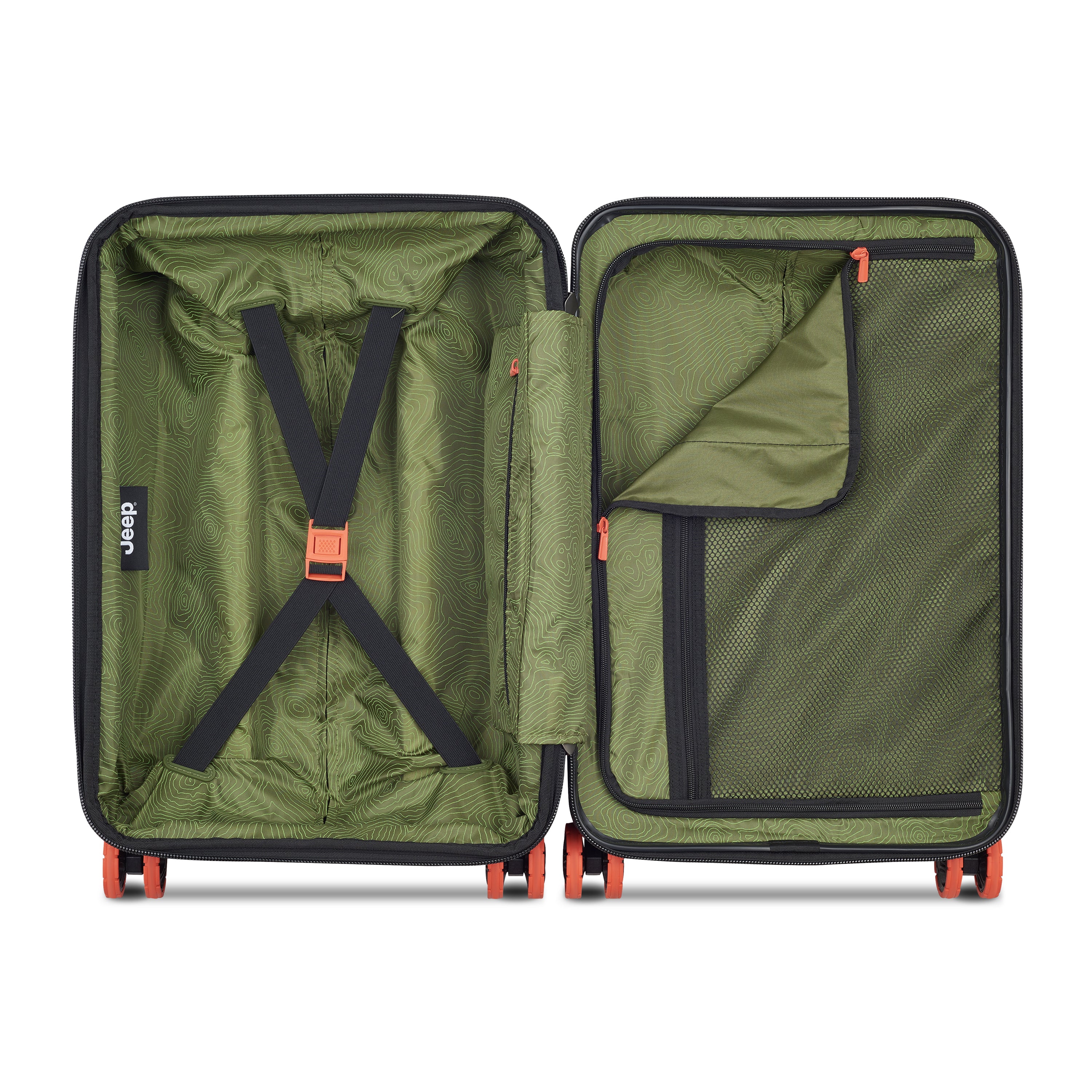 Jeep JH001A Hardcase 4 Double Wheel Expandable Trolley
