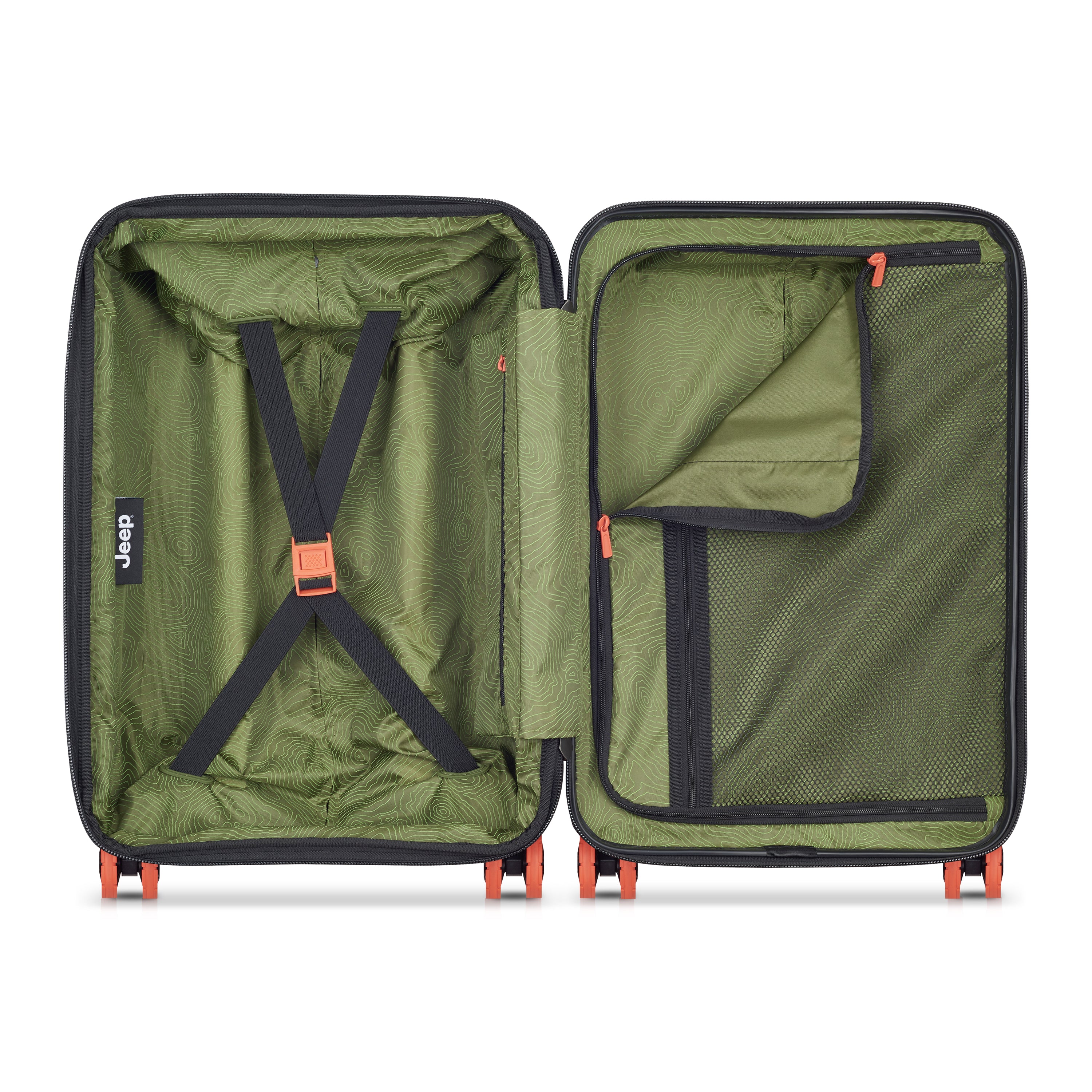 Jeep JH001A Hardcase 4 Double Wheel Expandable Trolley