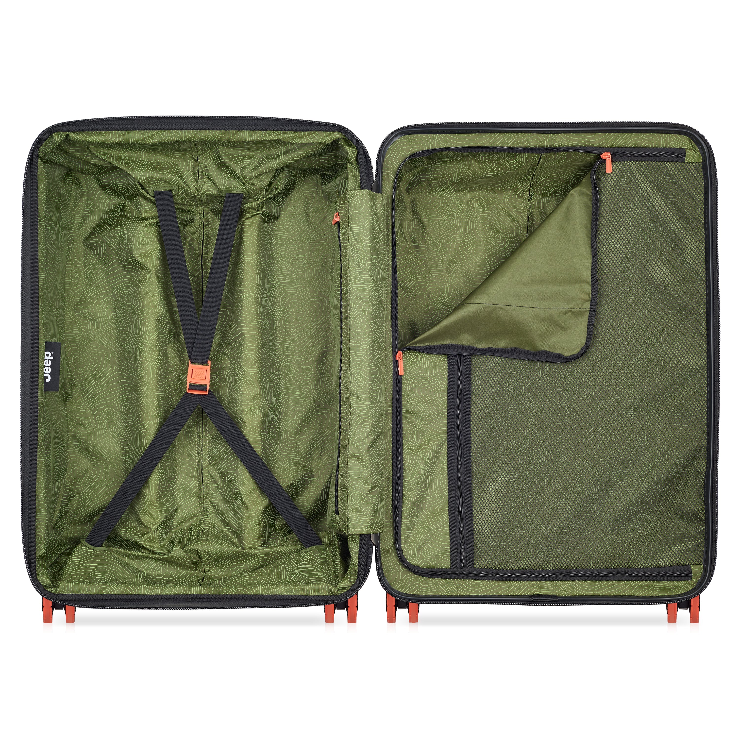 Jeep JH001A Hardcase 4 Double Wheel Expandable Trolley