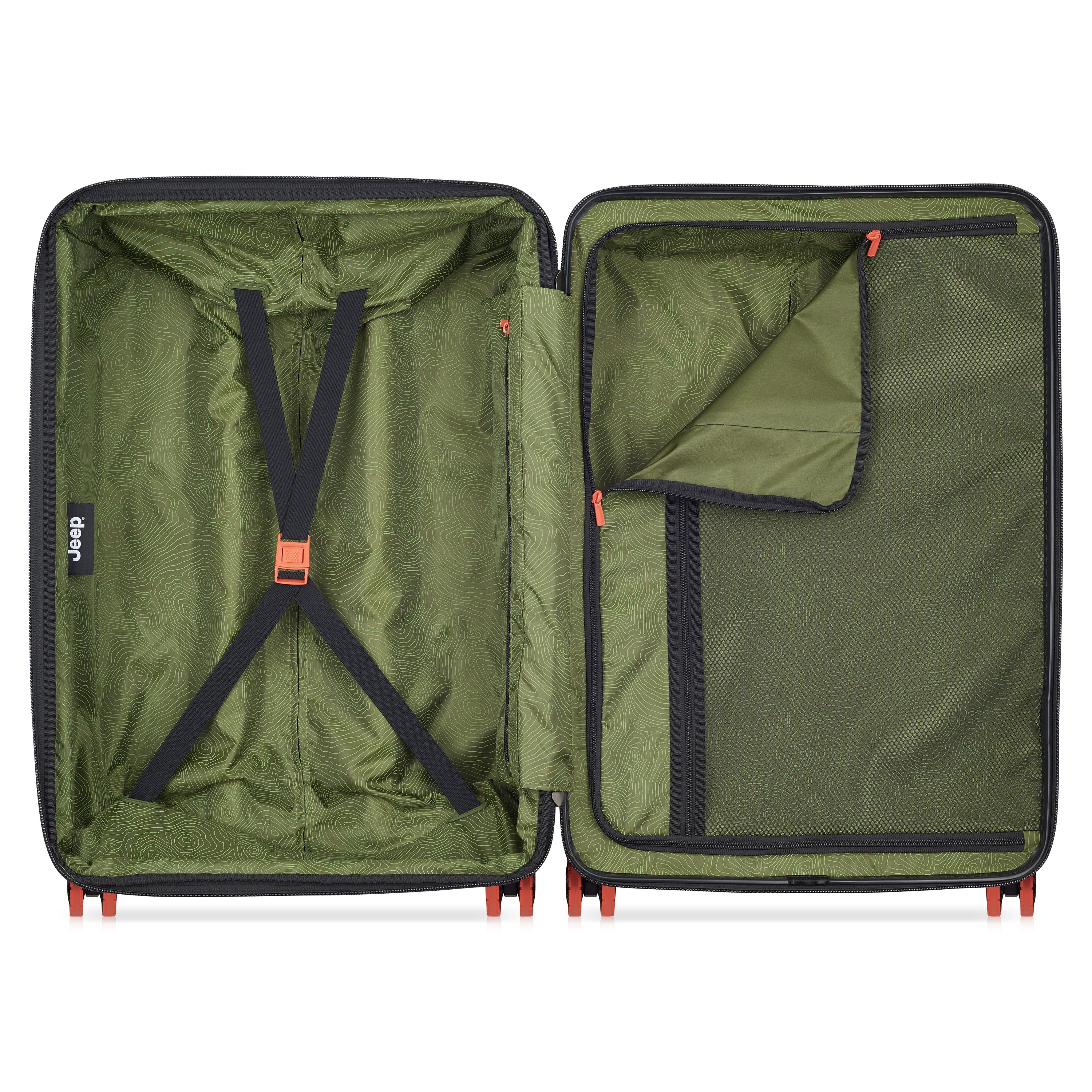 Jeep JH001A Hardcase 4 Double Wheel Expandable Trolley