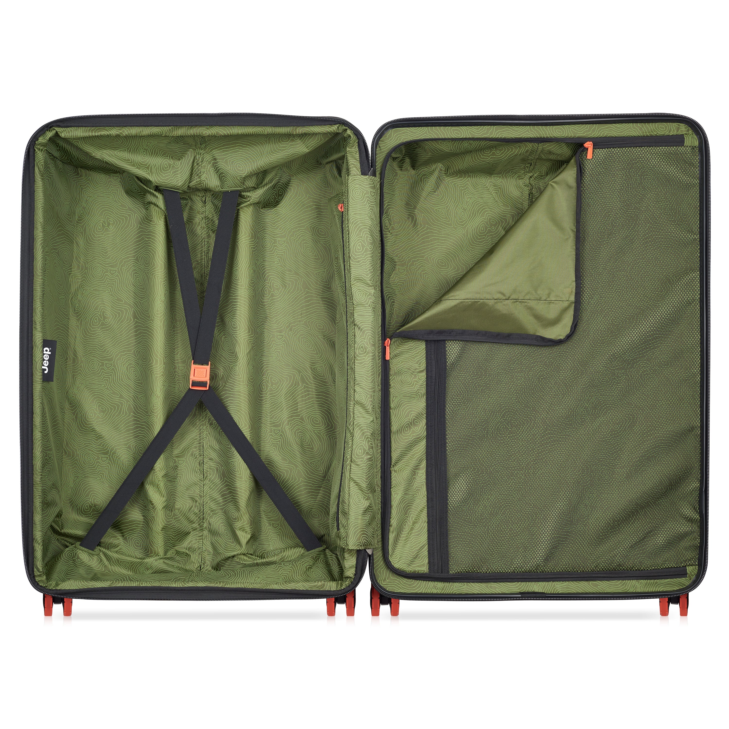 Jeep JH001A Hardcase 4 Double Wheel Expandable Trolley