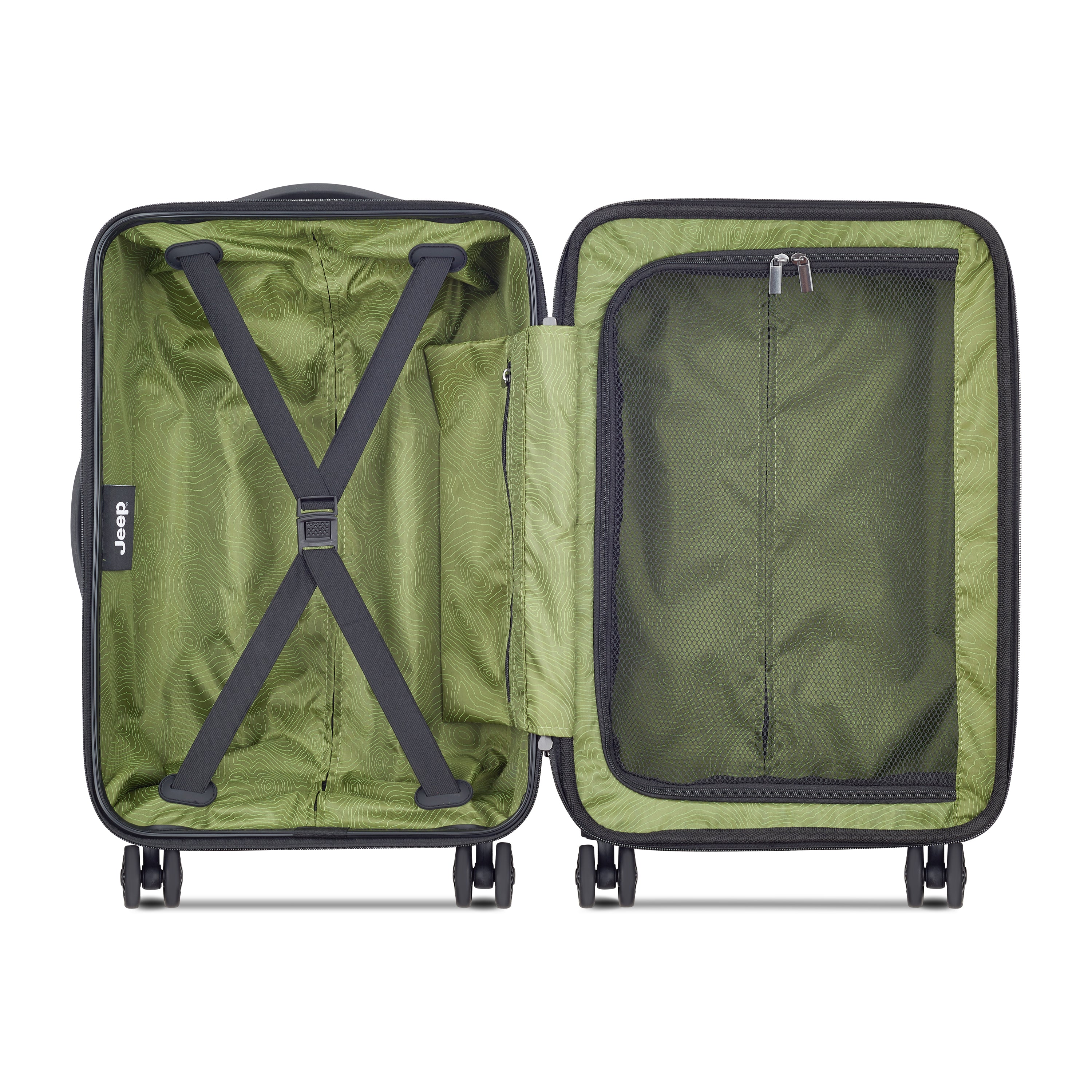 Jeep JH004C Hardcase 4 Double Wheel Expandable Trolley