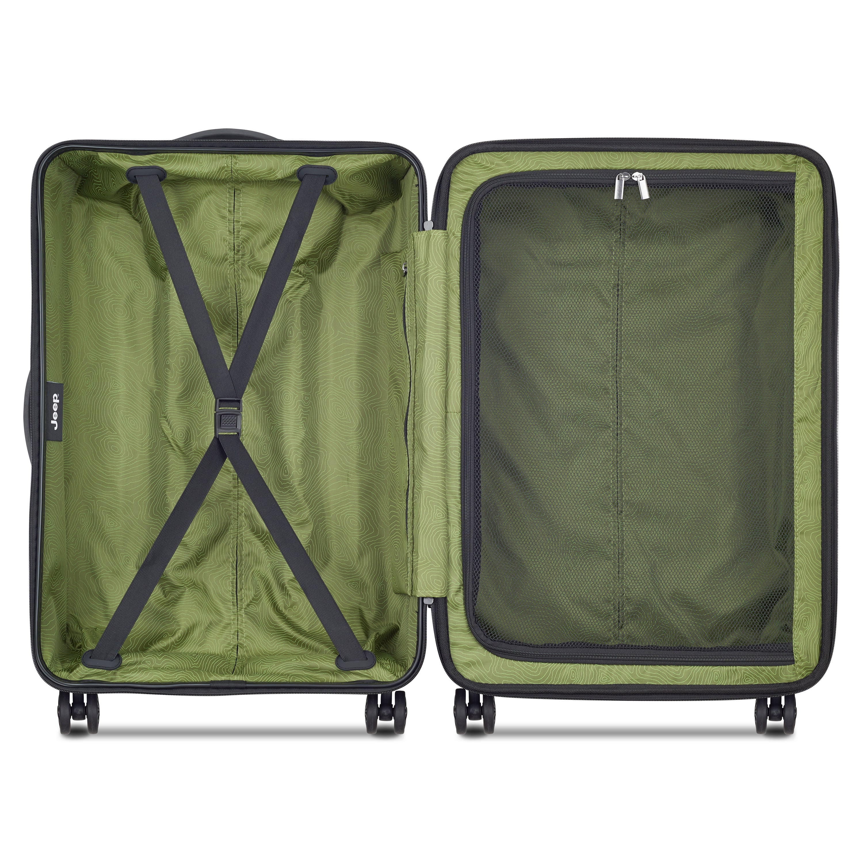 Jeep JH004C Hardcase 4 Double Wheel Expandable Trolley