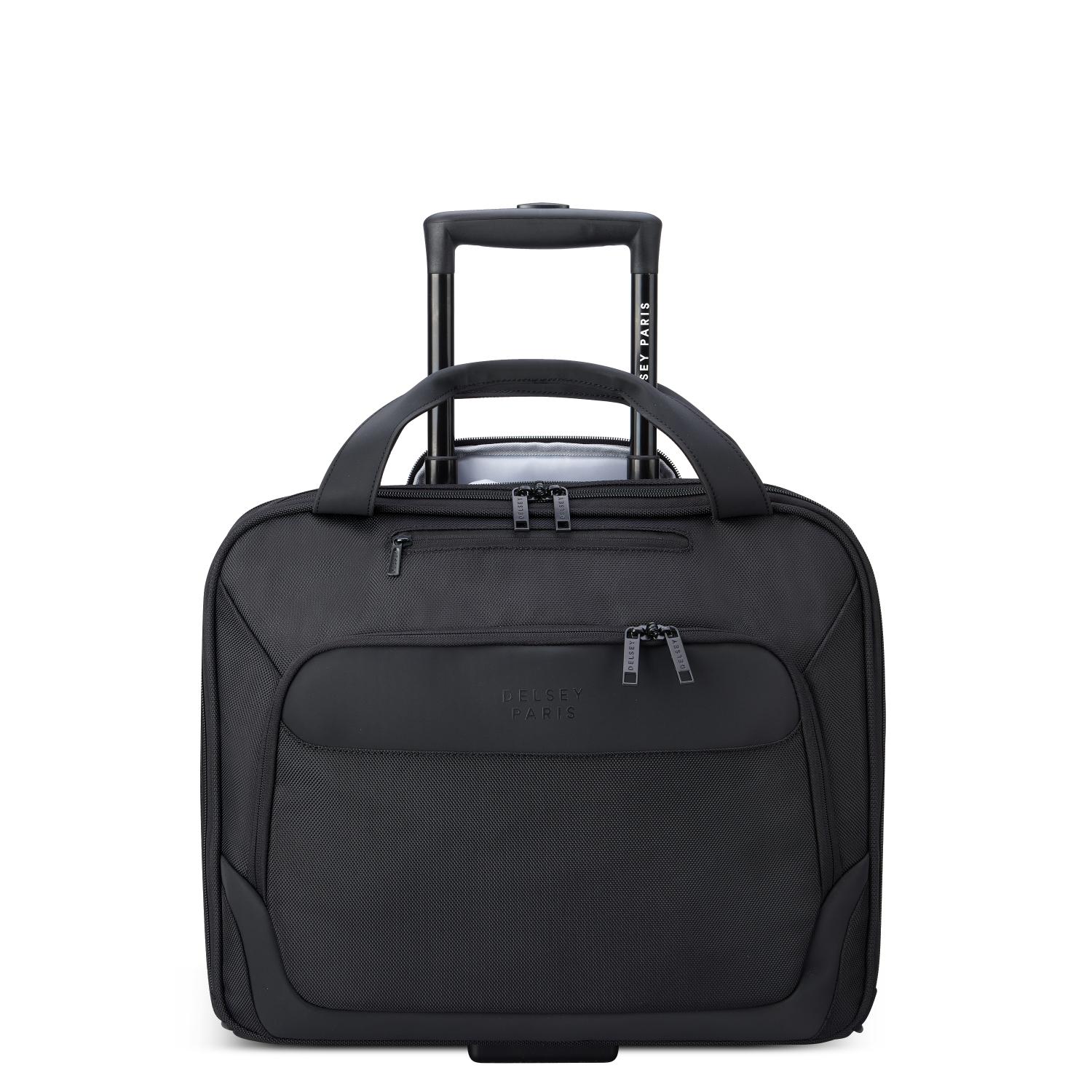 Delsey Paris Parvis Plus 2 Wheel Laptop Cabin Trolley Boardcase Black