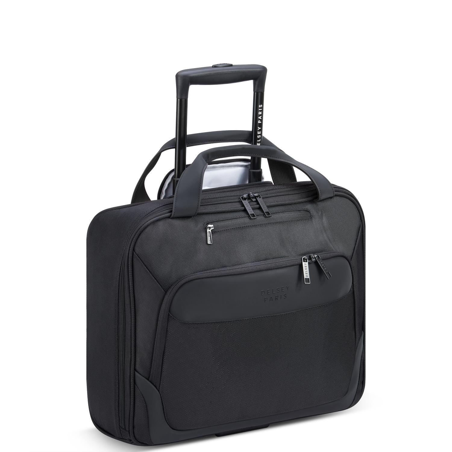 Delsey Paris Parvis Plus 2 Wheel Laptop Cabin Trolley Boardcase Black