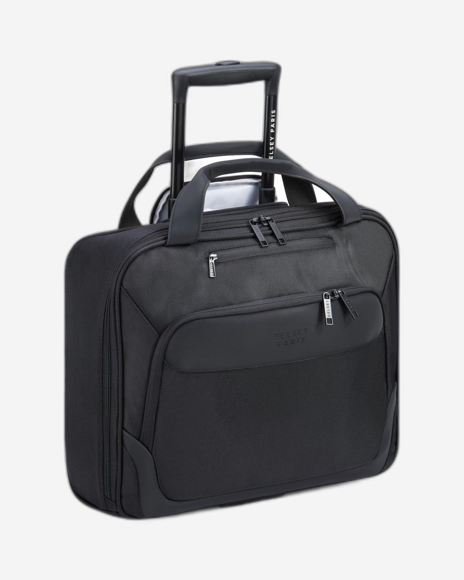 Delsey Paris Parvis Plus 2 Wheel Laptop Cabin Trolley Boardcase Black