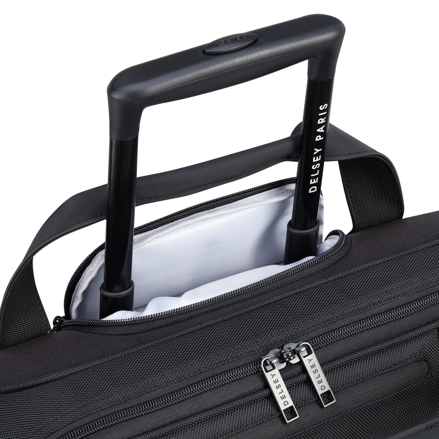 Delsey Paris Parvis Plus 2 Wheel Laptop Cabin Trolley Boardcase Black