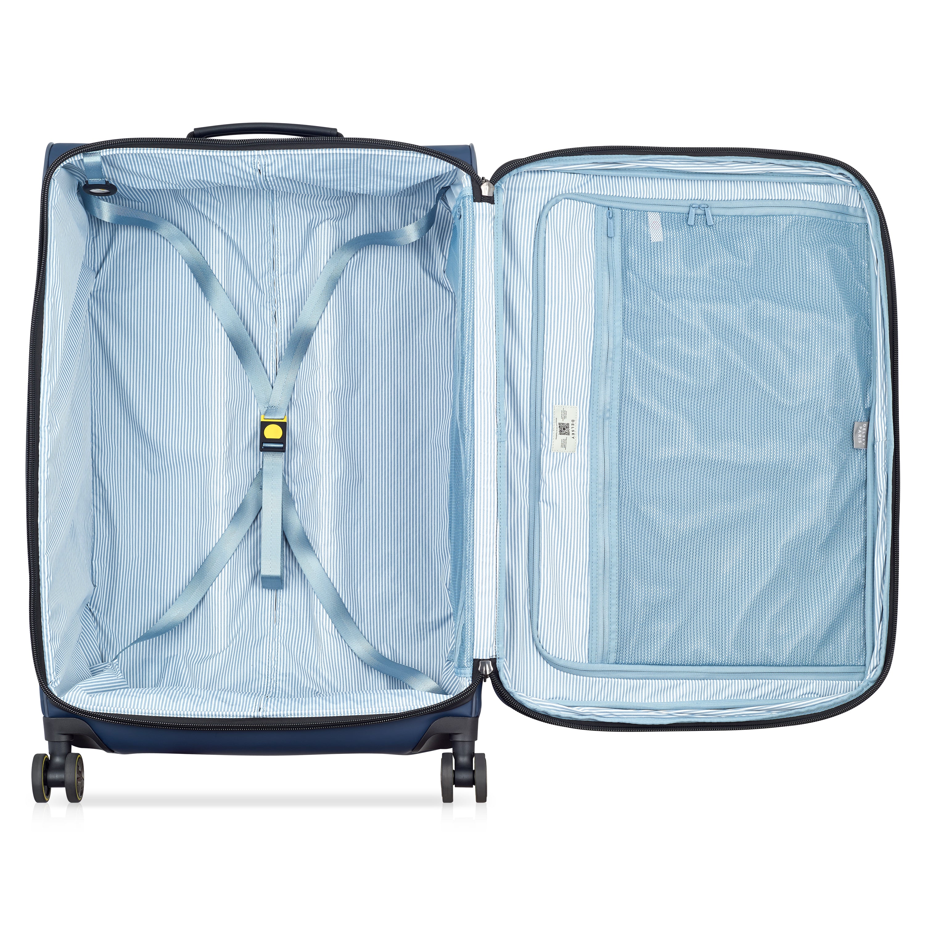Delsey Paris Turenne 2.0 Softcase Expandable 4 Double Wheel Luggage Trolley