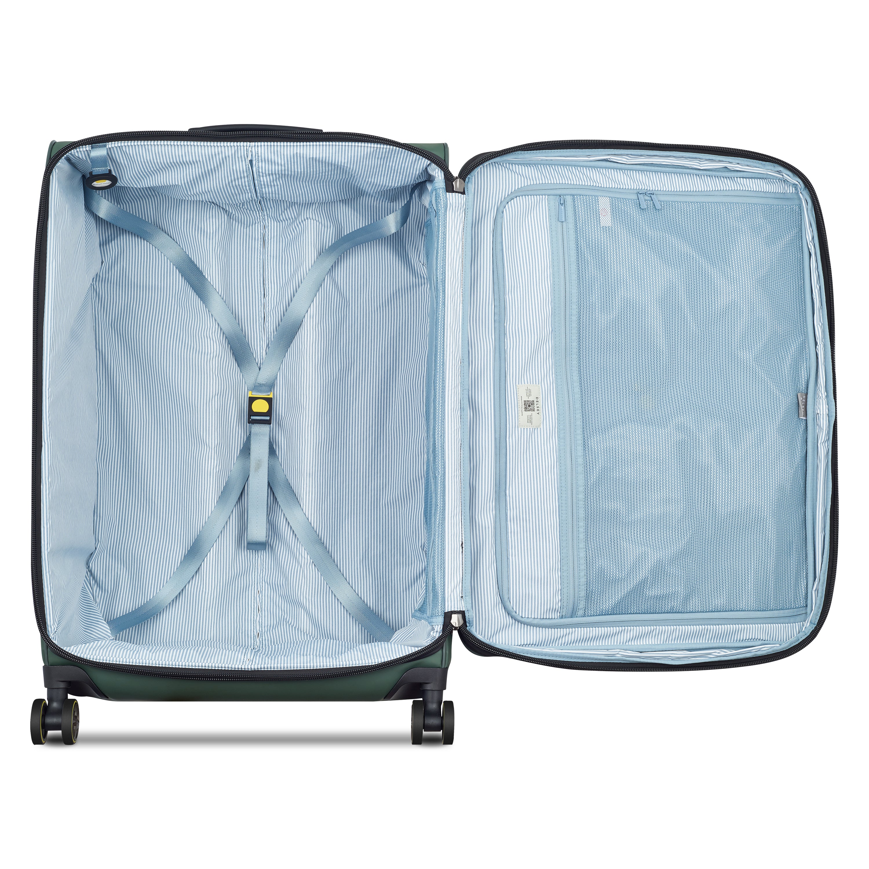 Delsey Paris Turenne 2.0 Softcase Expandable 4 Double Wheel Luggage Trolley