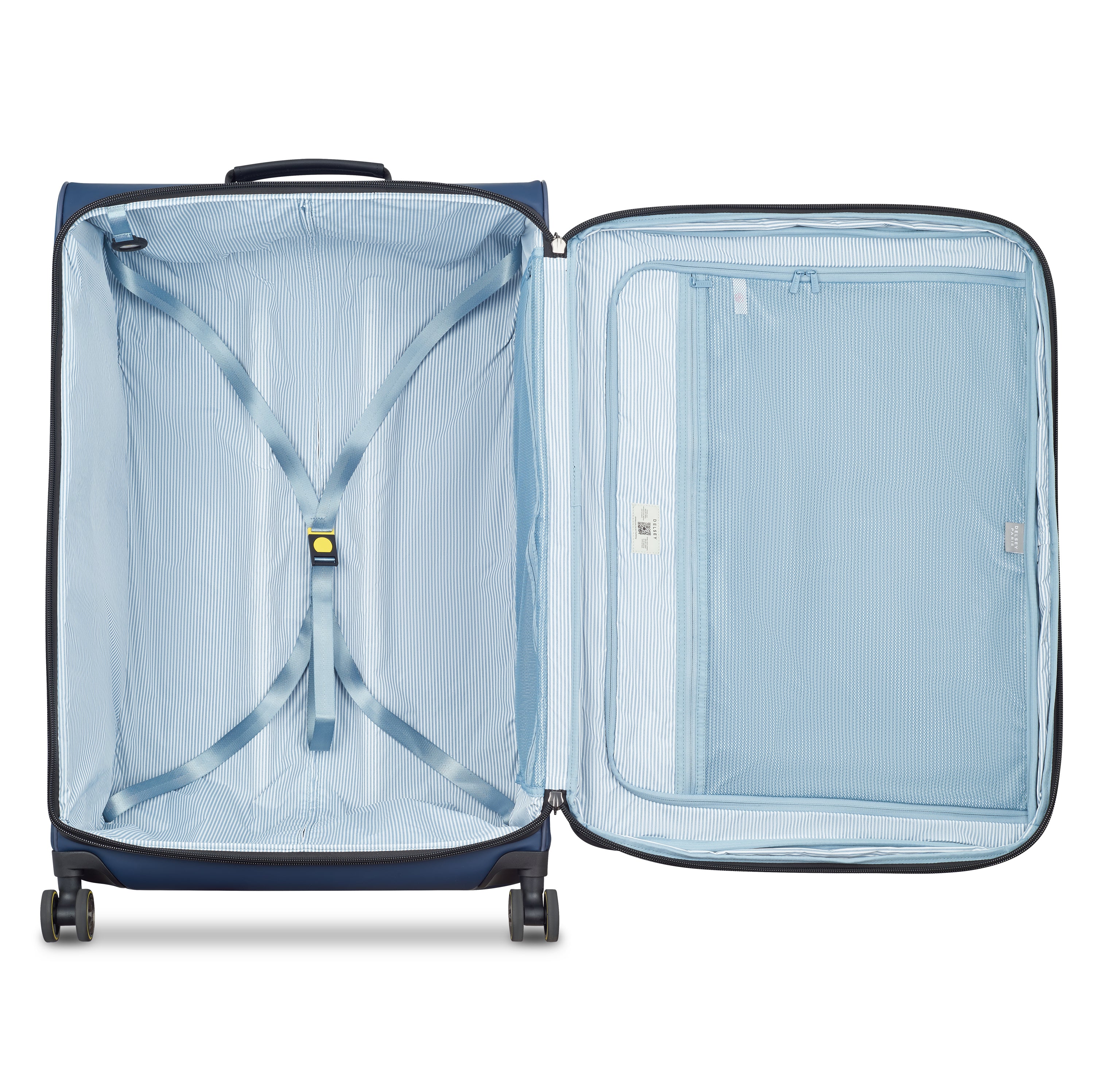 Delsey Paris Turenne 2.0 Softcase Expandable 4 Double Wheel Luggage Trolley