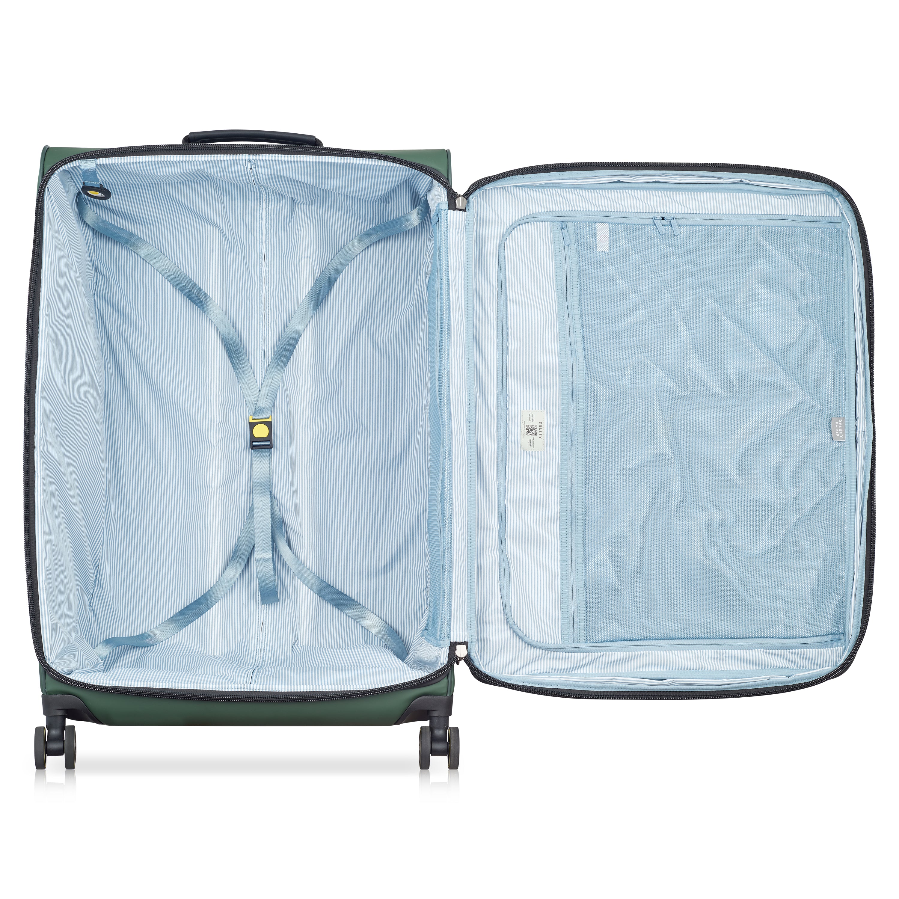 Delsey Paris Turenne 2.0 Softcase Expandable 4 Double Wheel Luggage Trolley