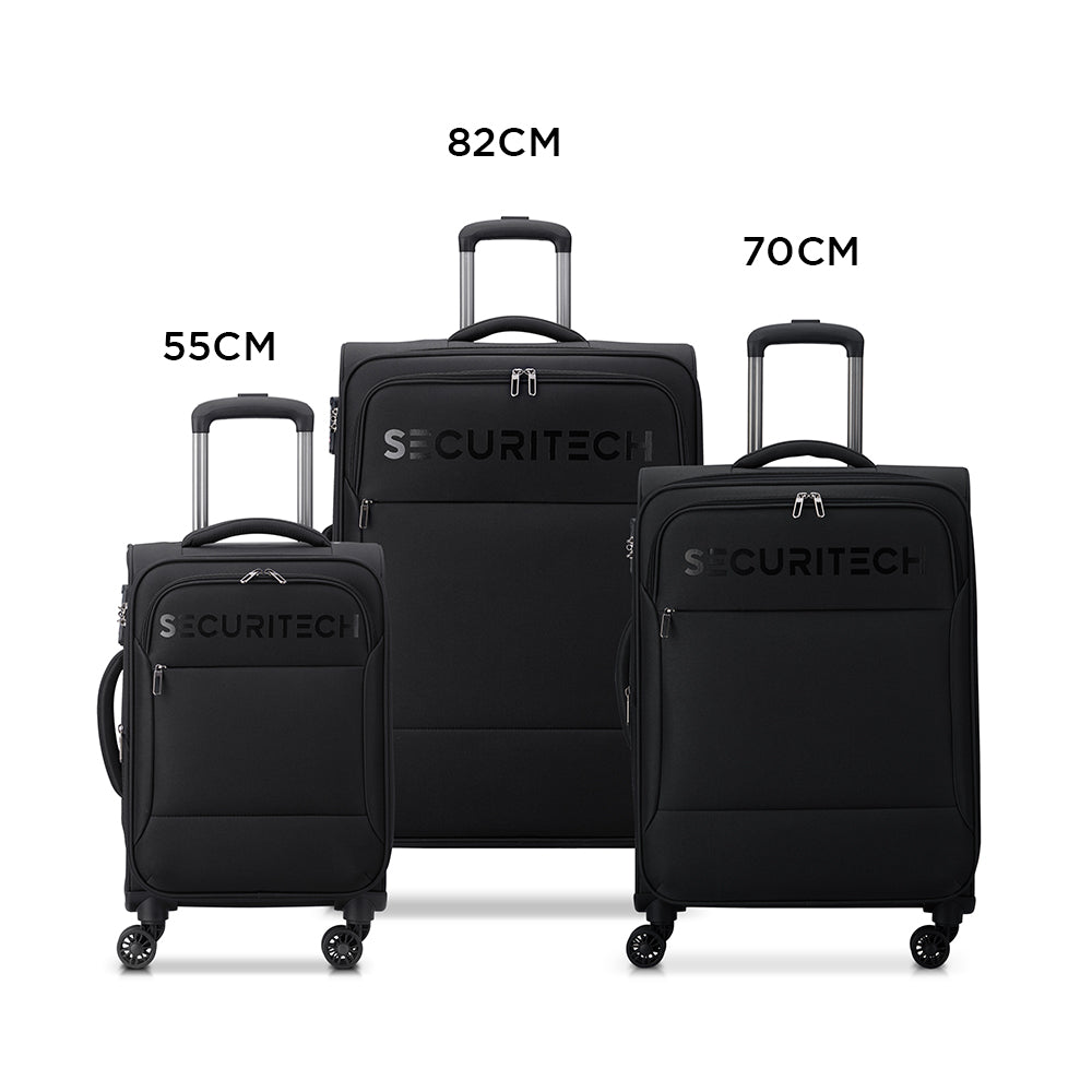 Delsey Paris Vanguard 3Piece Set Expandable Luggage Trolley + Free Agreable Backpack