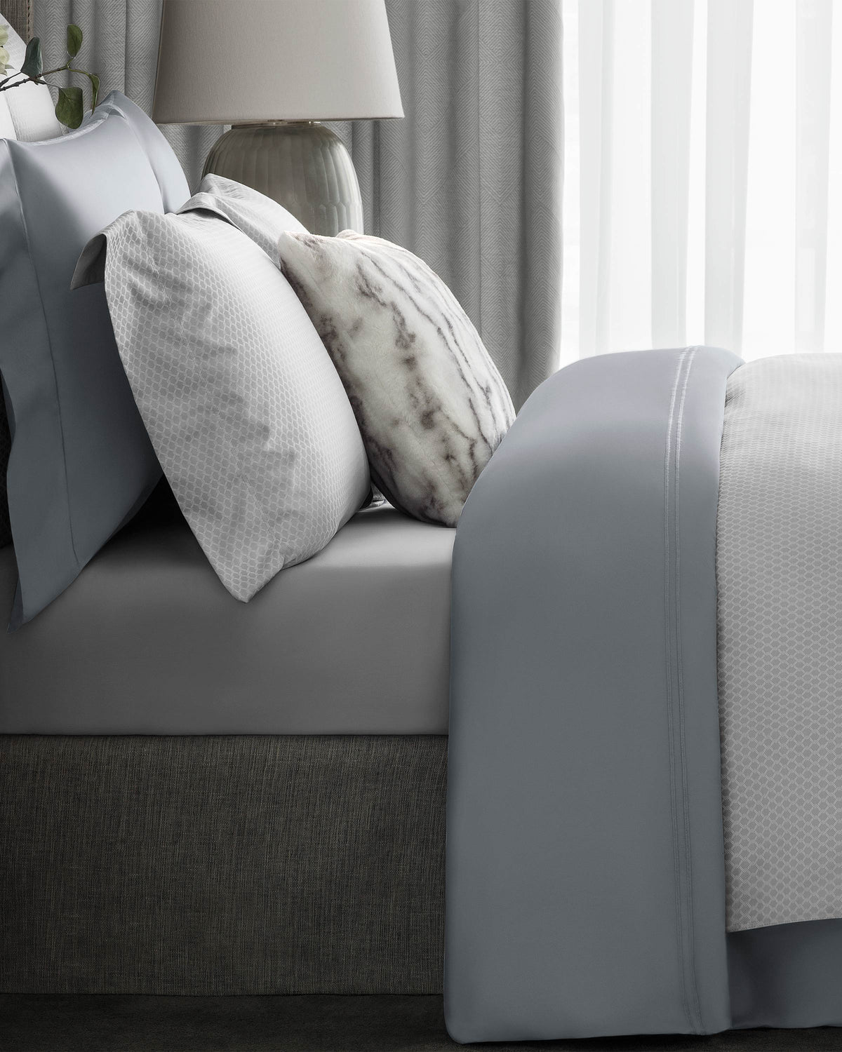 Togas Blake Flat Sheet in Light Grey