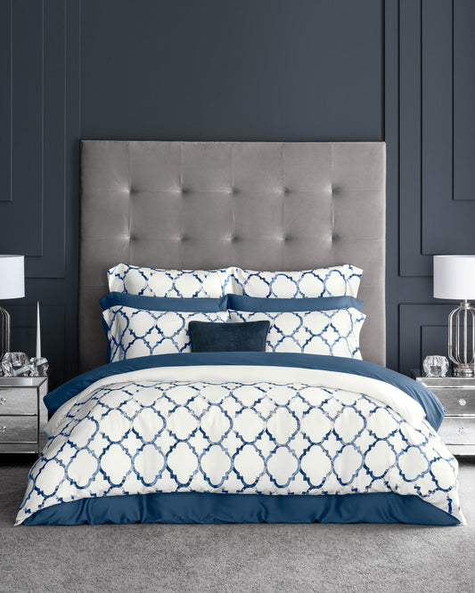 Togas Arlanch Duvet Cover in White Blue
