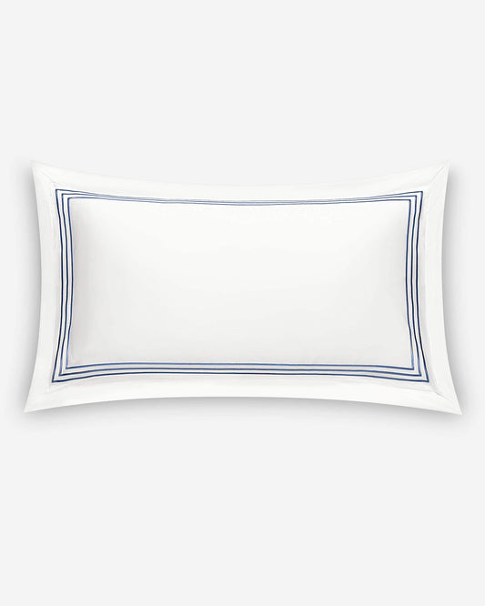 Togas Iris Pillowcase in White Blue