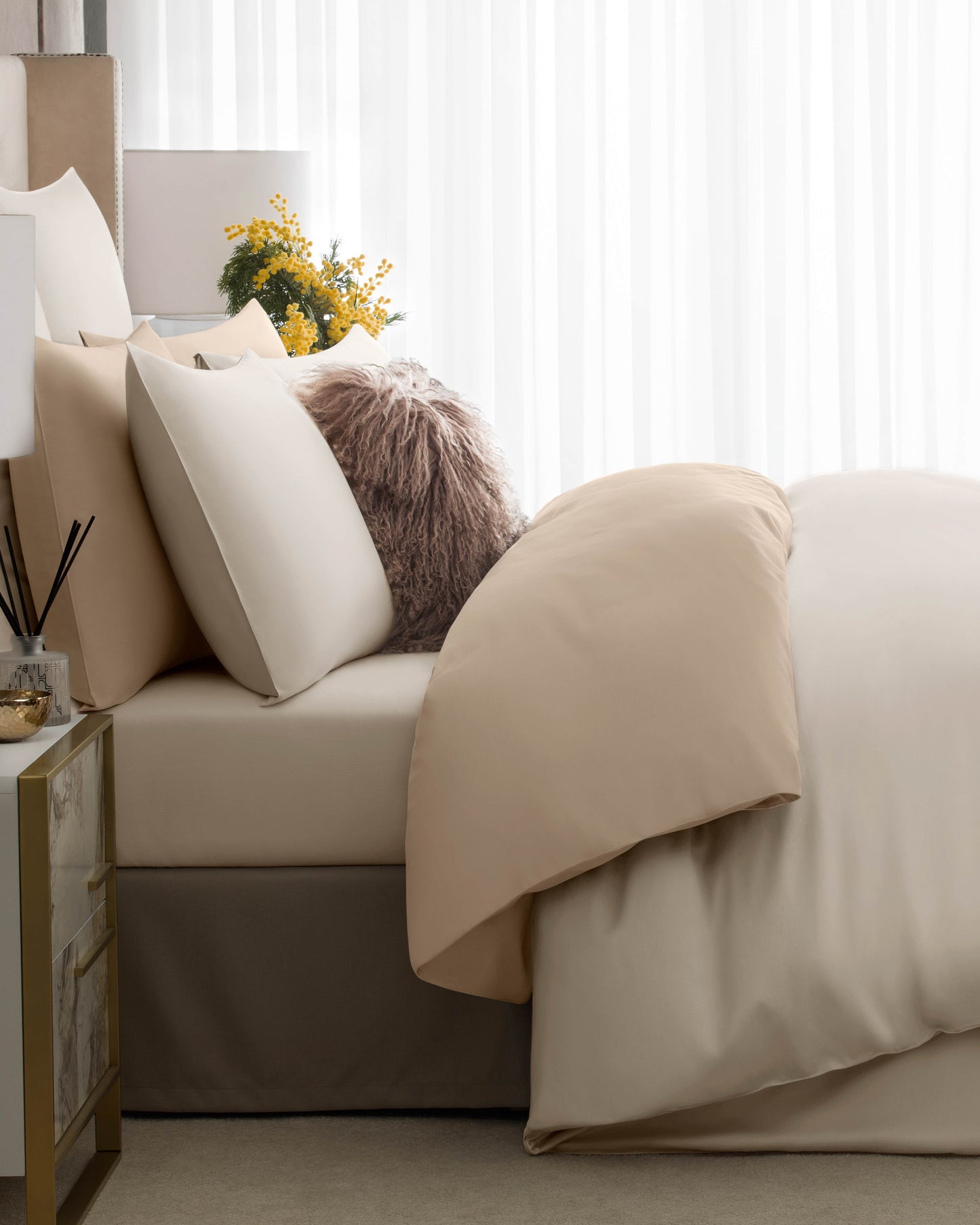 Togas Avari Duvet Cover in Ecru