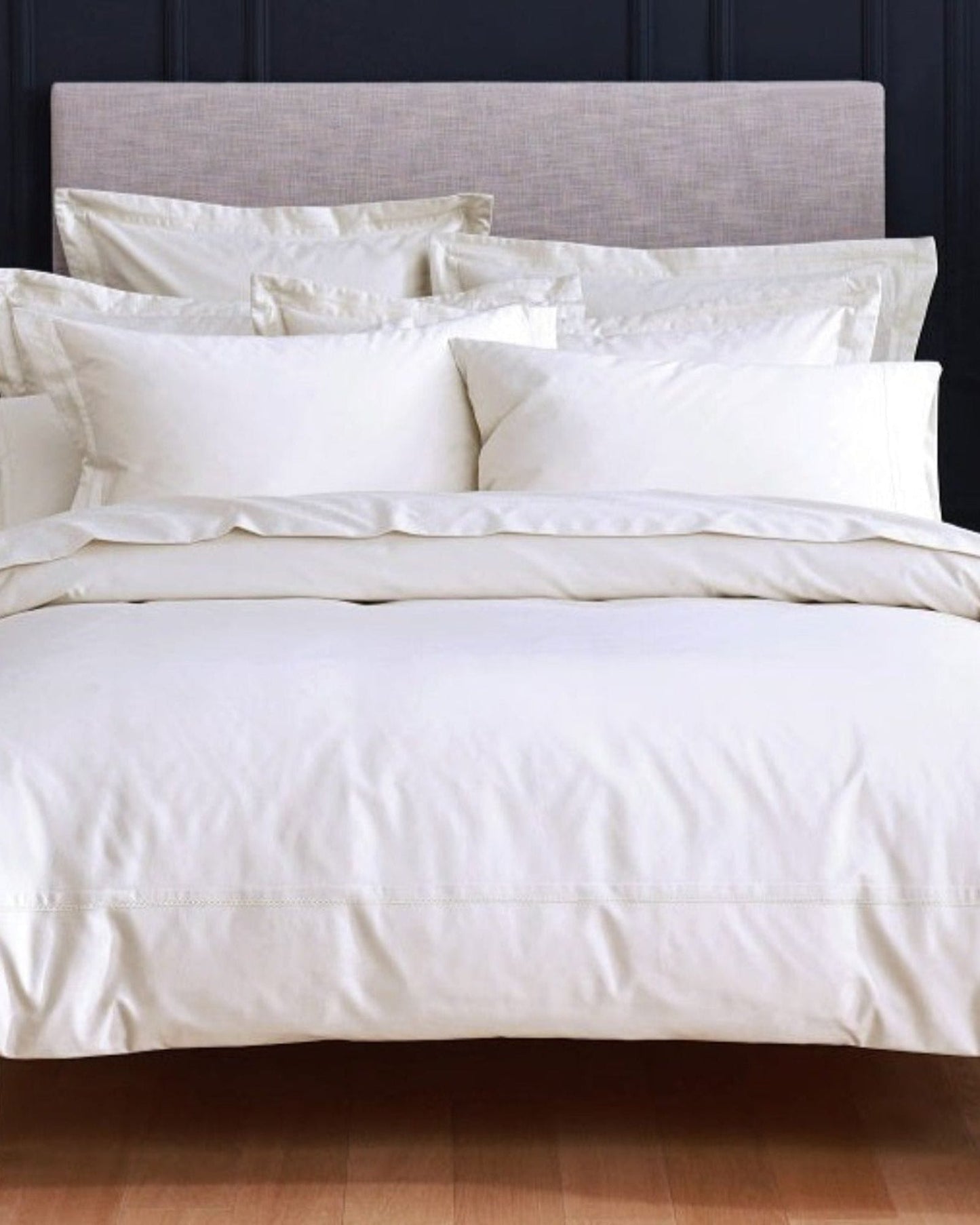 Linen Obsession "LO Opulent Embroidery" 500TC Egyptian Cotton Sateen in Ivory